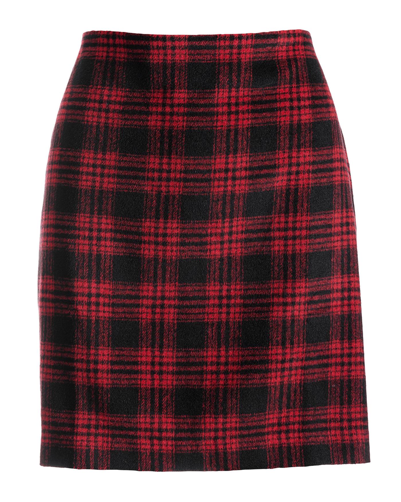 Tartan skirt outlet red and black