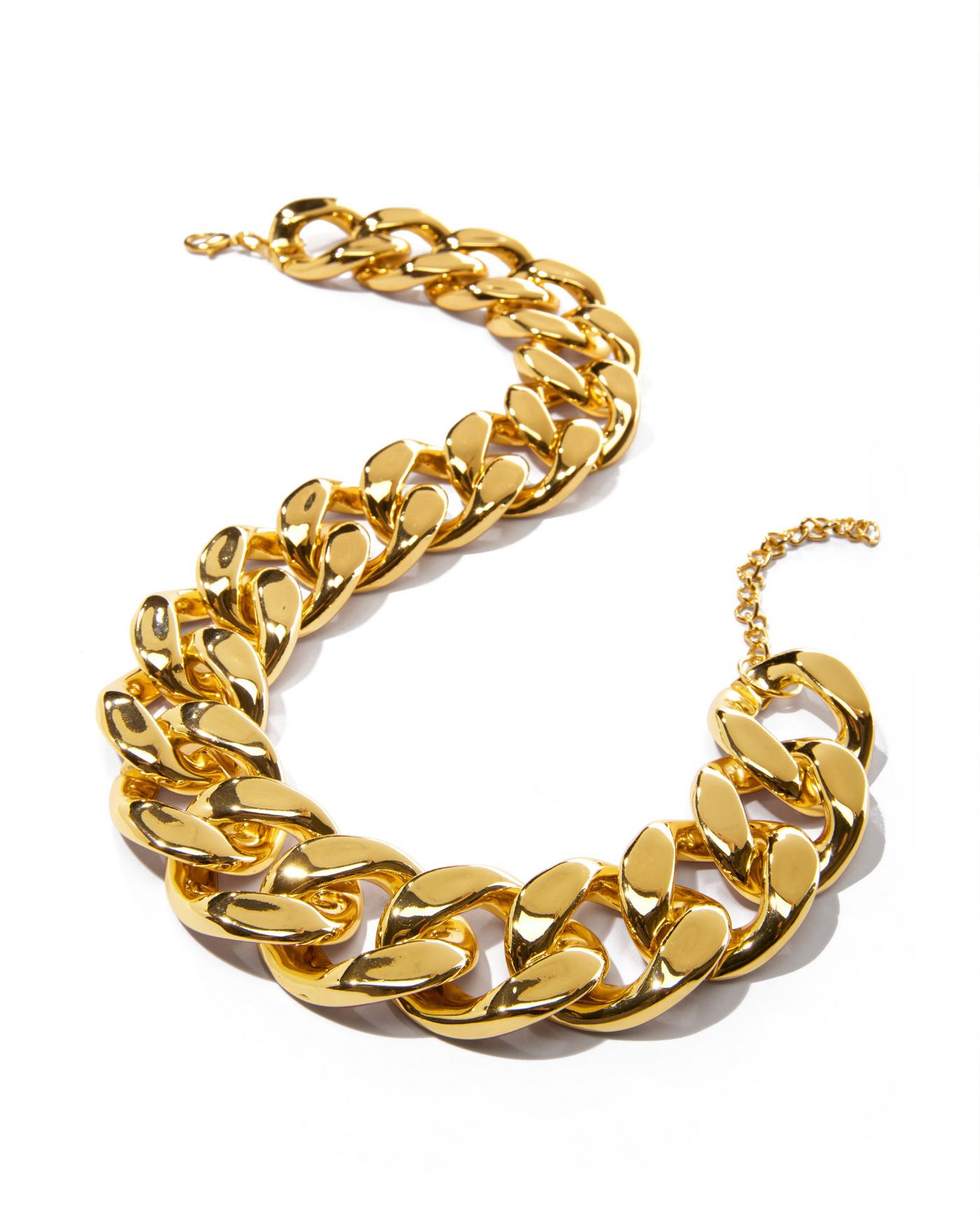 Big chain necklace on sale gold