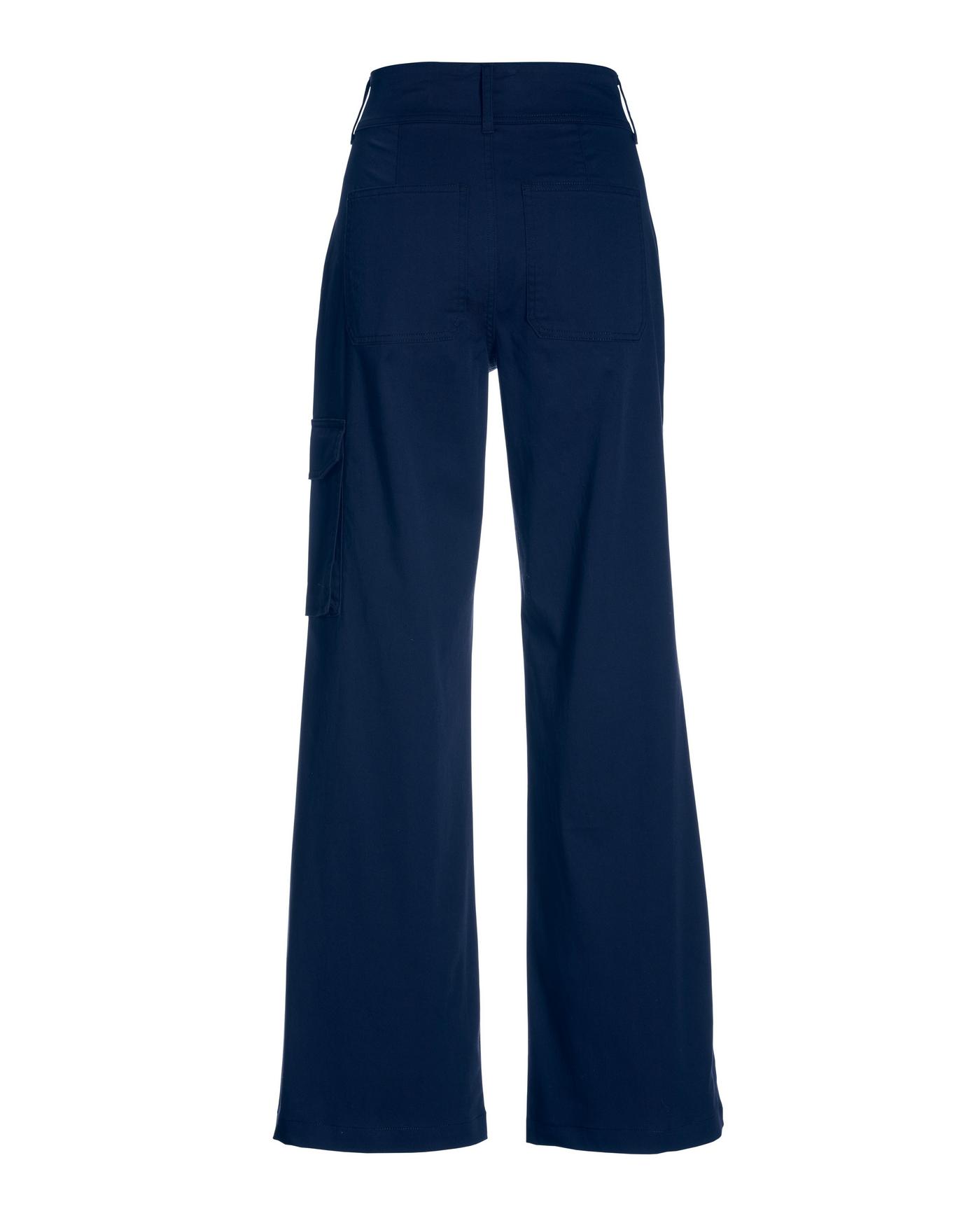 Malibu High Waist Wide Leg Cargo Pant - Navy