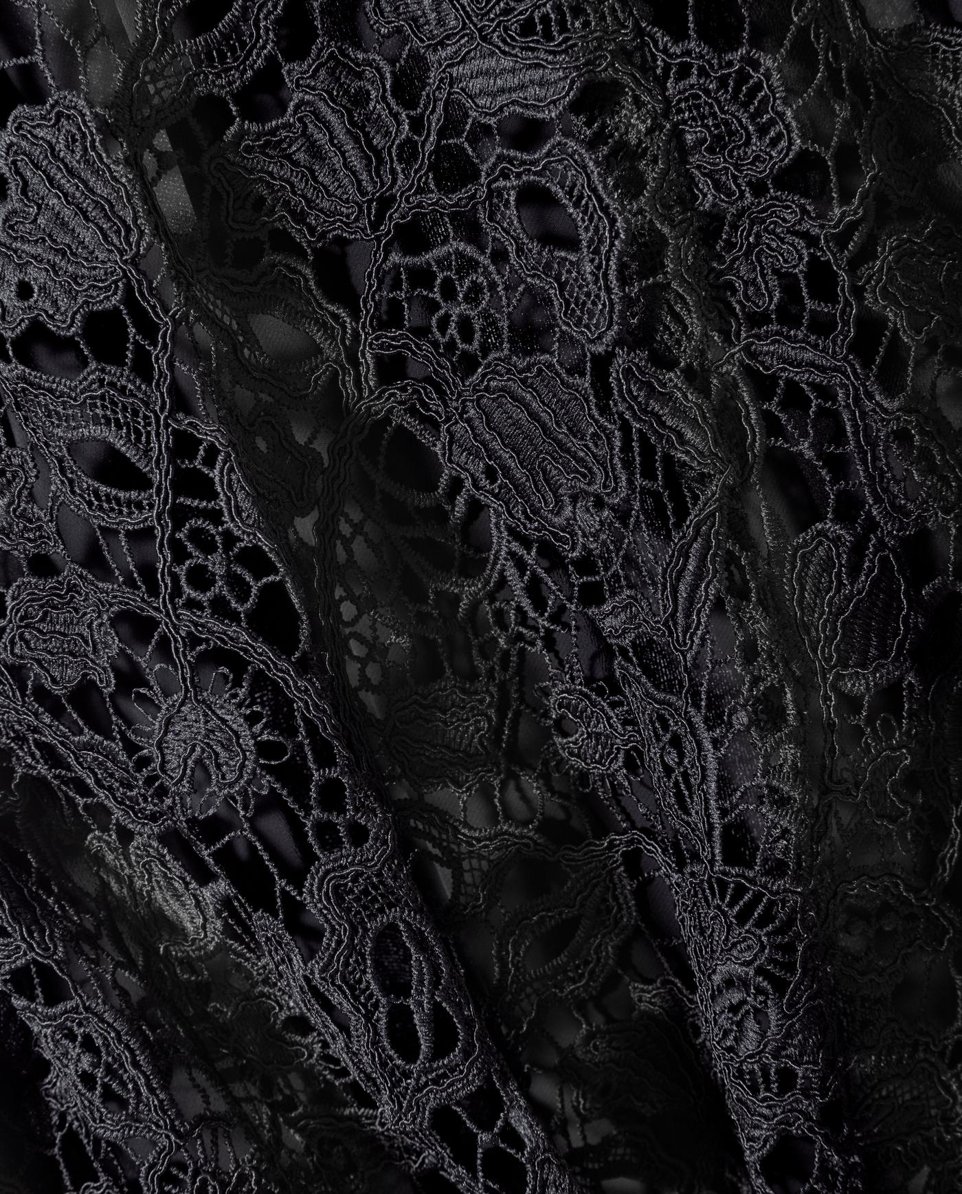 Lace Alexa Flare Sleeve Shirt - Black | Boston Proper