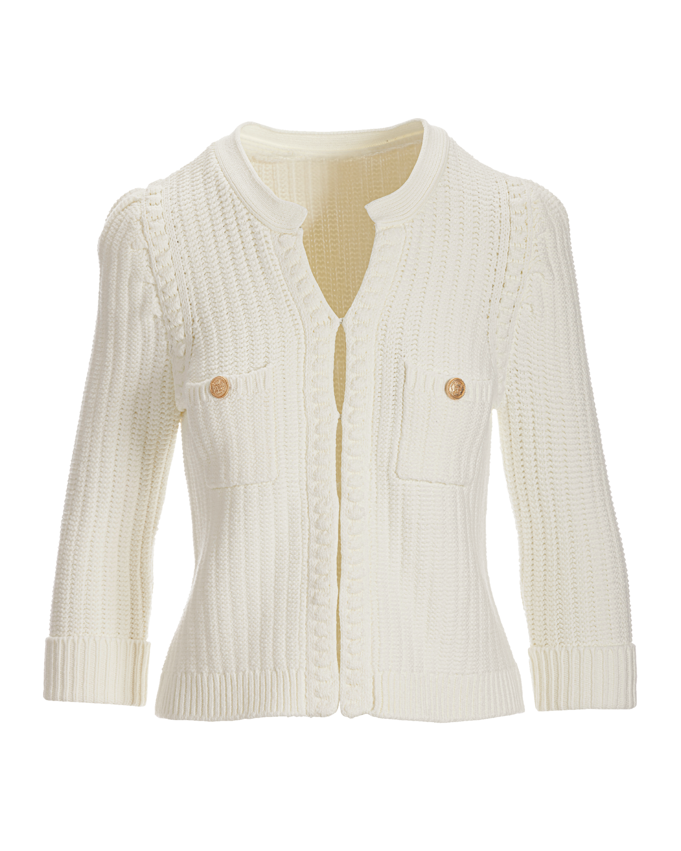 White three quarter outlet sleeve cardigan