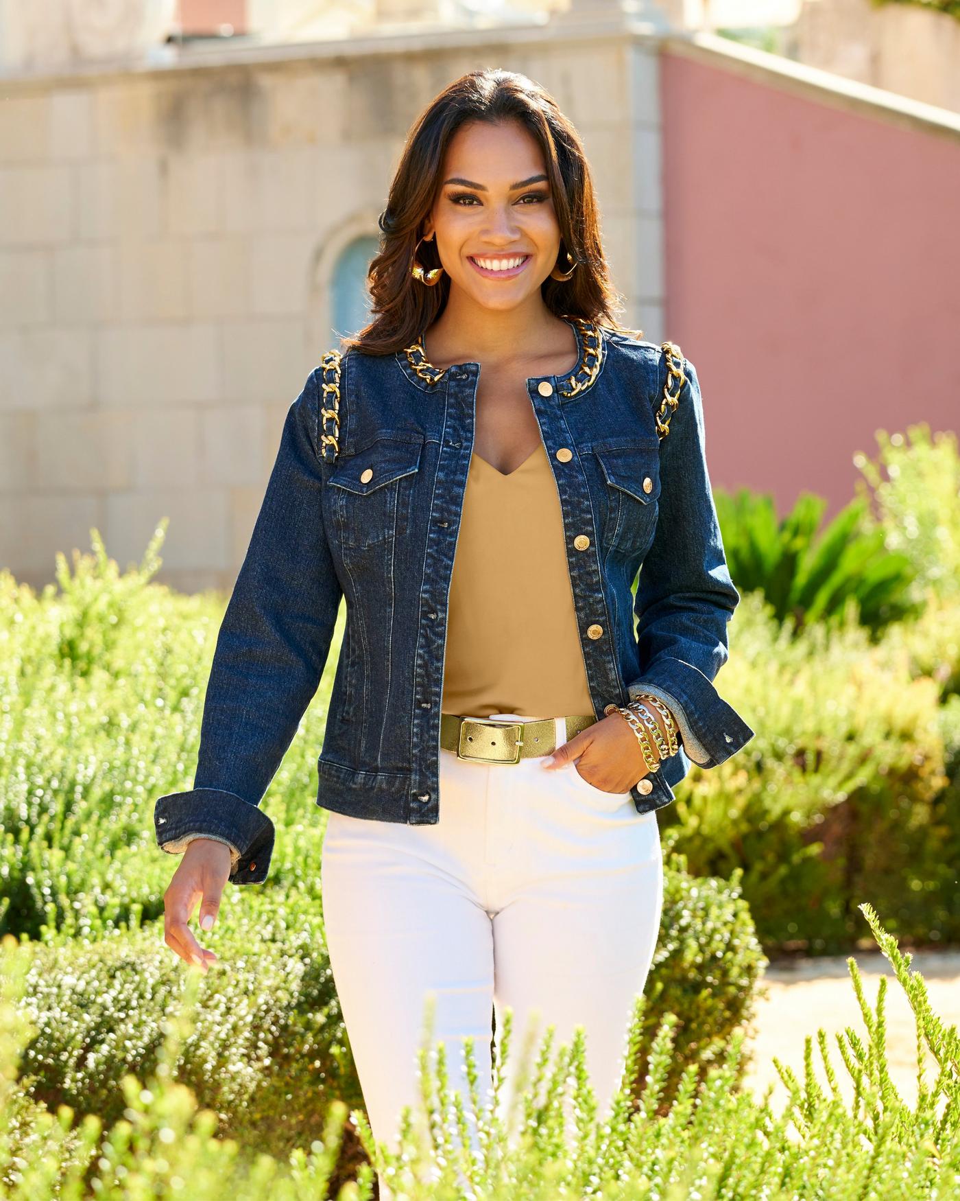 Chic denim clearance jacket