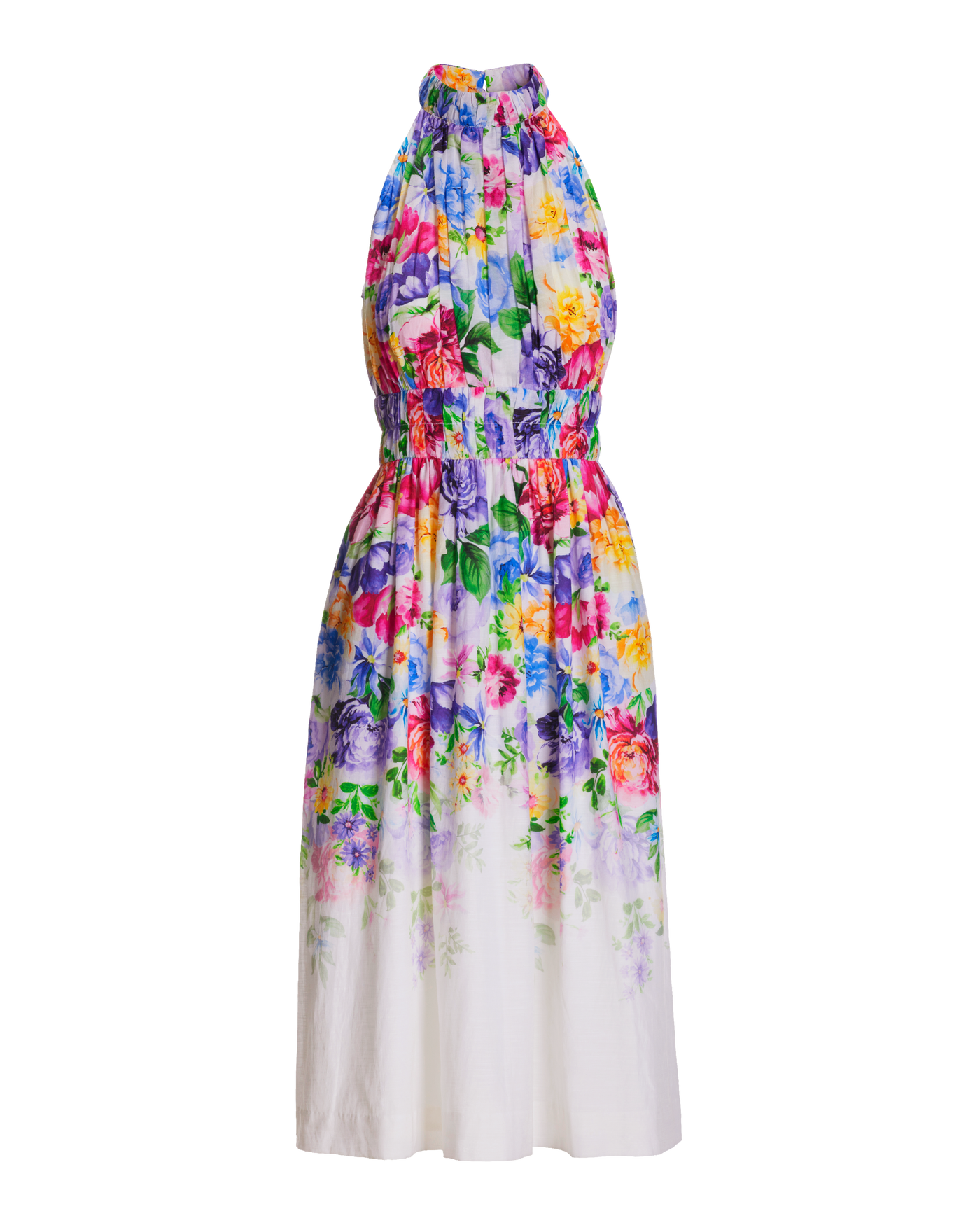 Garden of Romance Print Mock Neck Midi Fit and Flare Dress - Multi | Boston  Proper