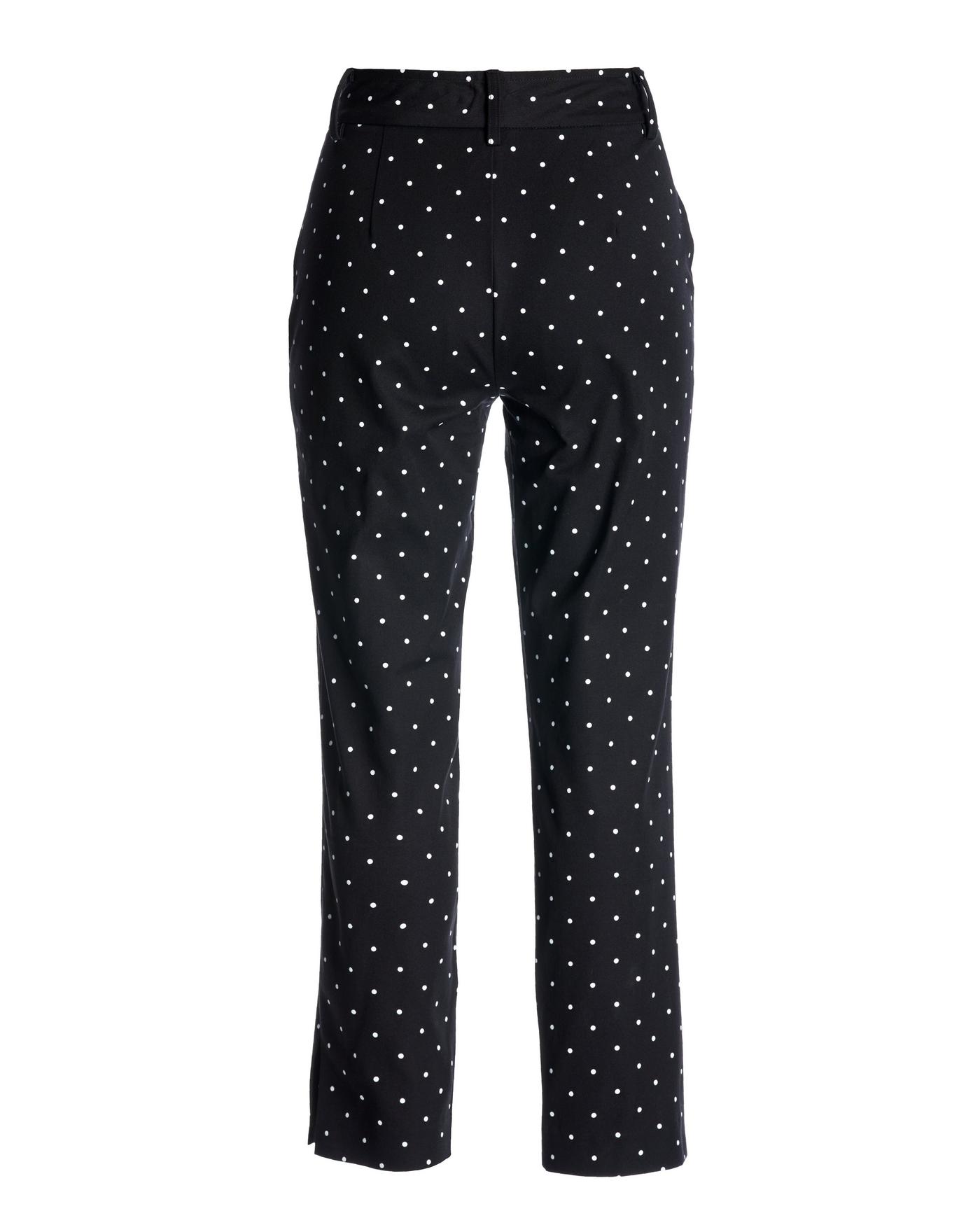 Black and white polka dot capris shop