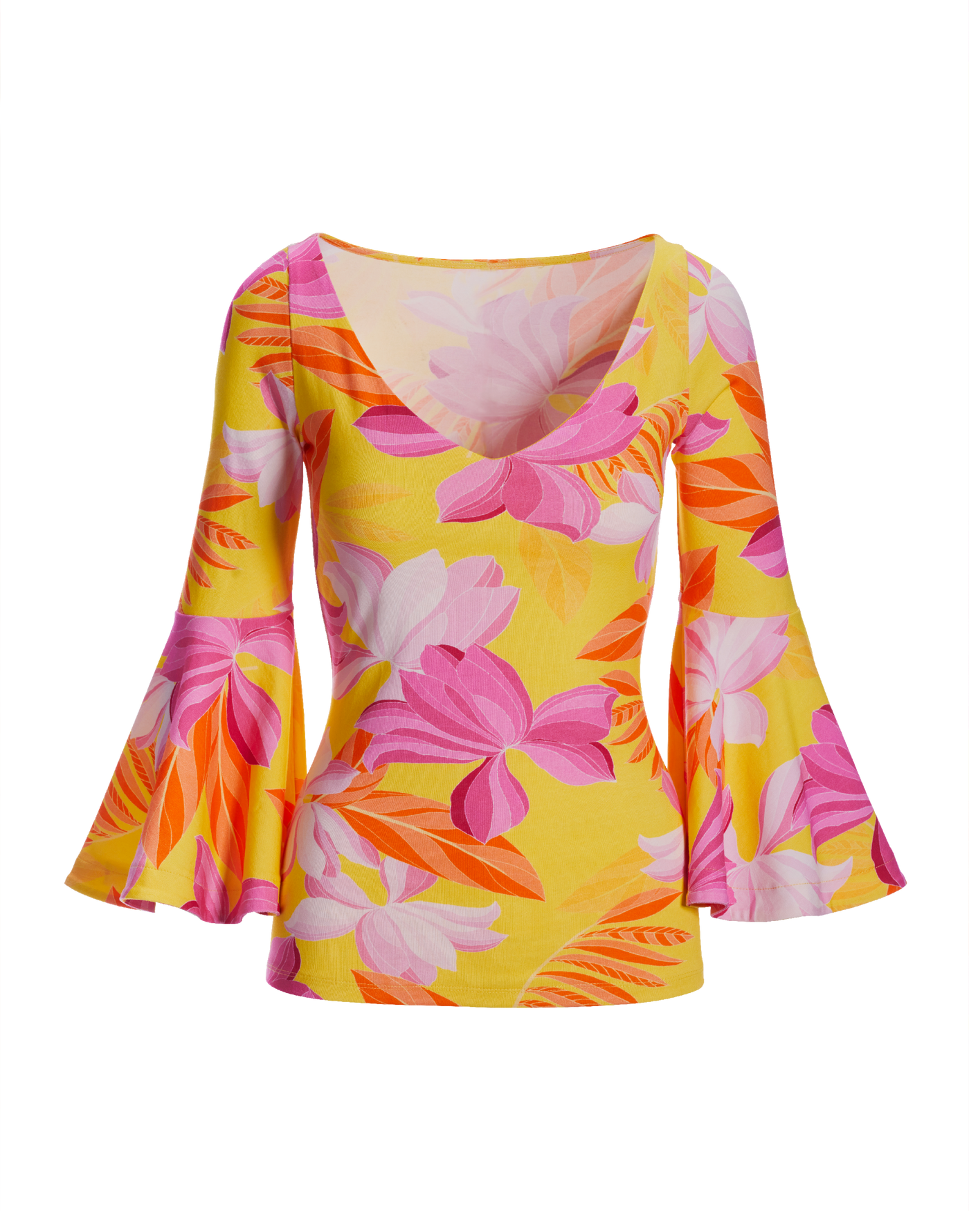 So Sexy La Sirena Floral Wide Neck Knit Top - Yellow / Purple | Boston  Proper