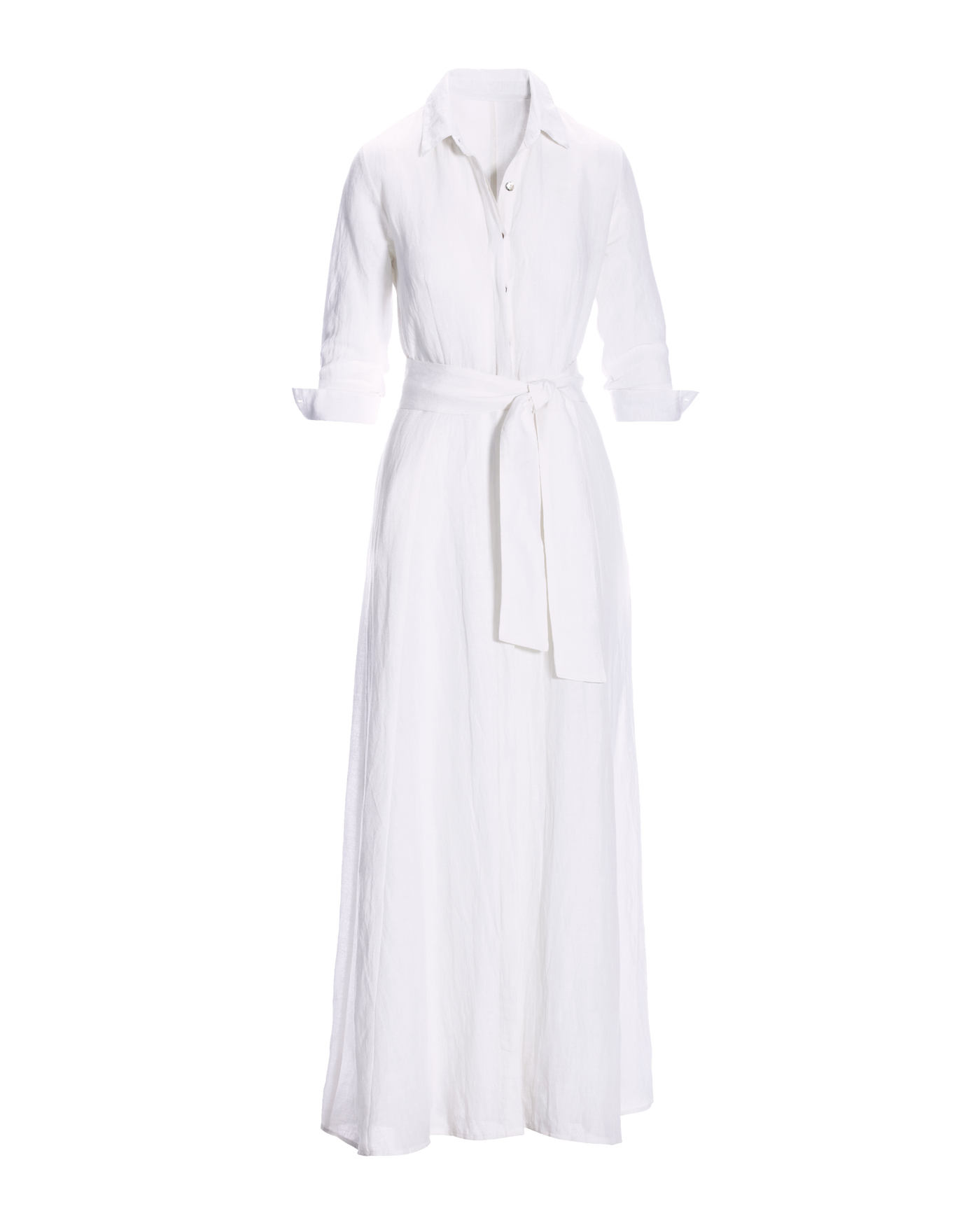 White linen dress long orders sleeve