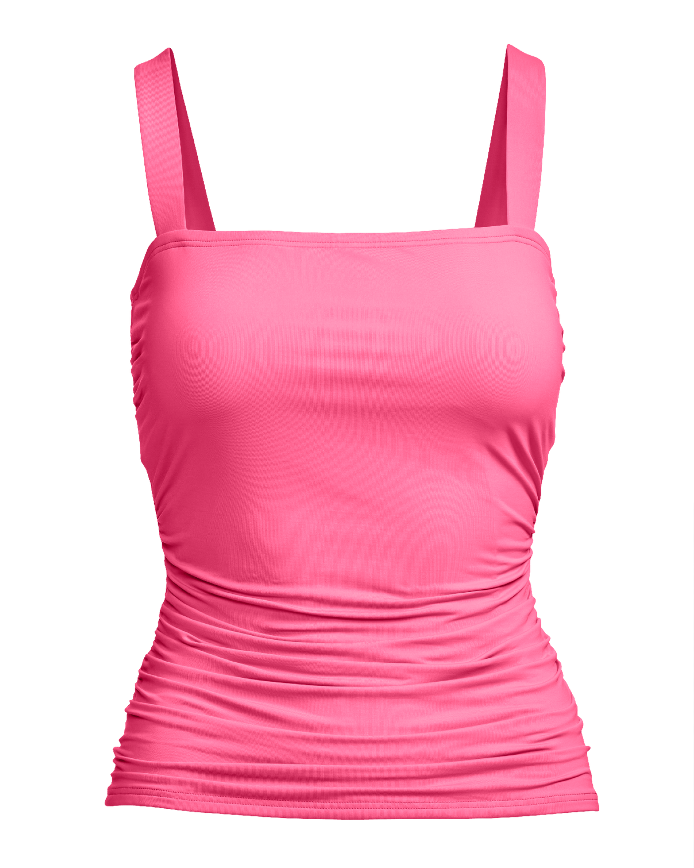 Swim Sense Square-Neck Tankini Top Azalea Pink