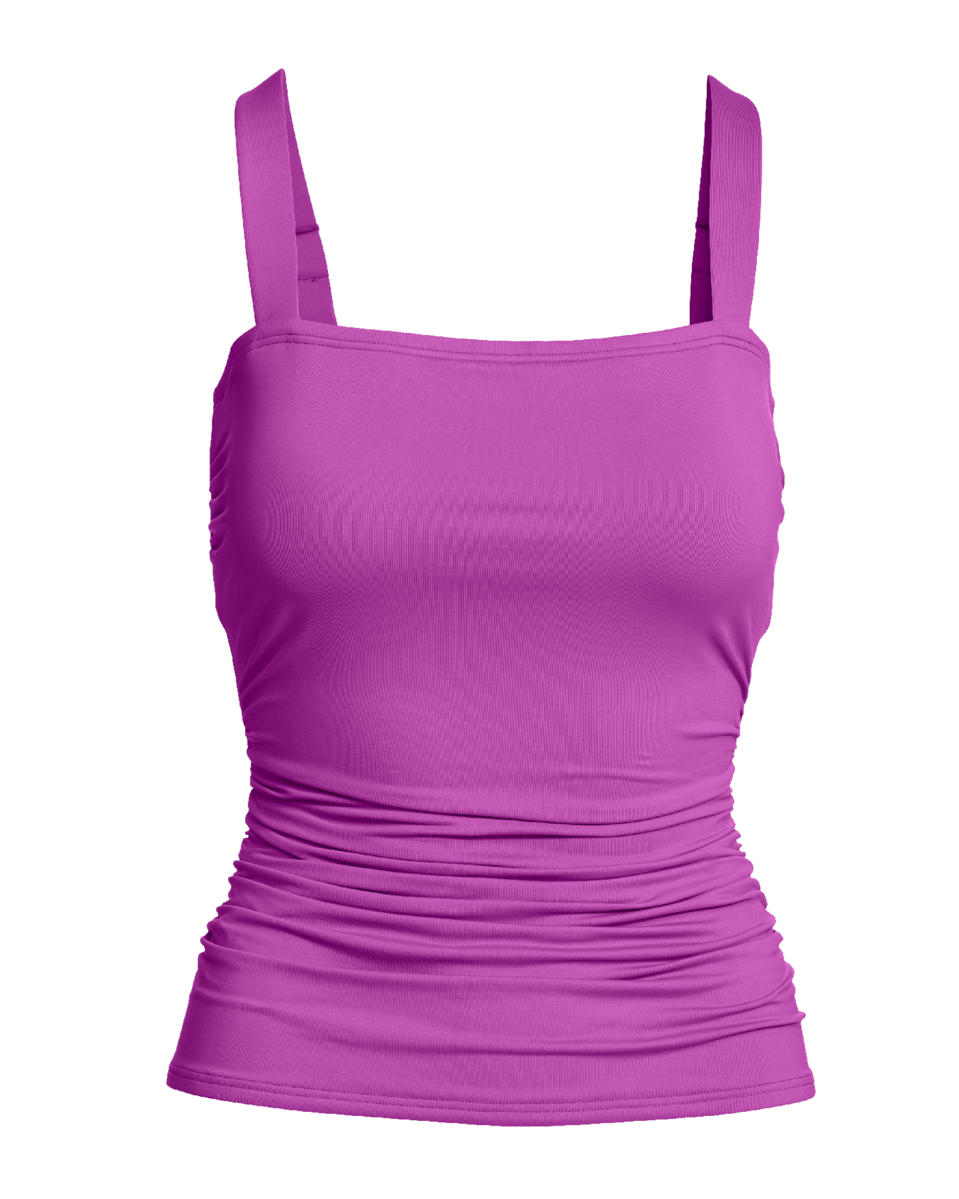 Swim Sense Square-Neck Tankini Top Purple Cactus Flower Boston