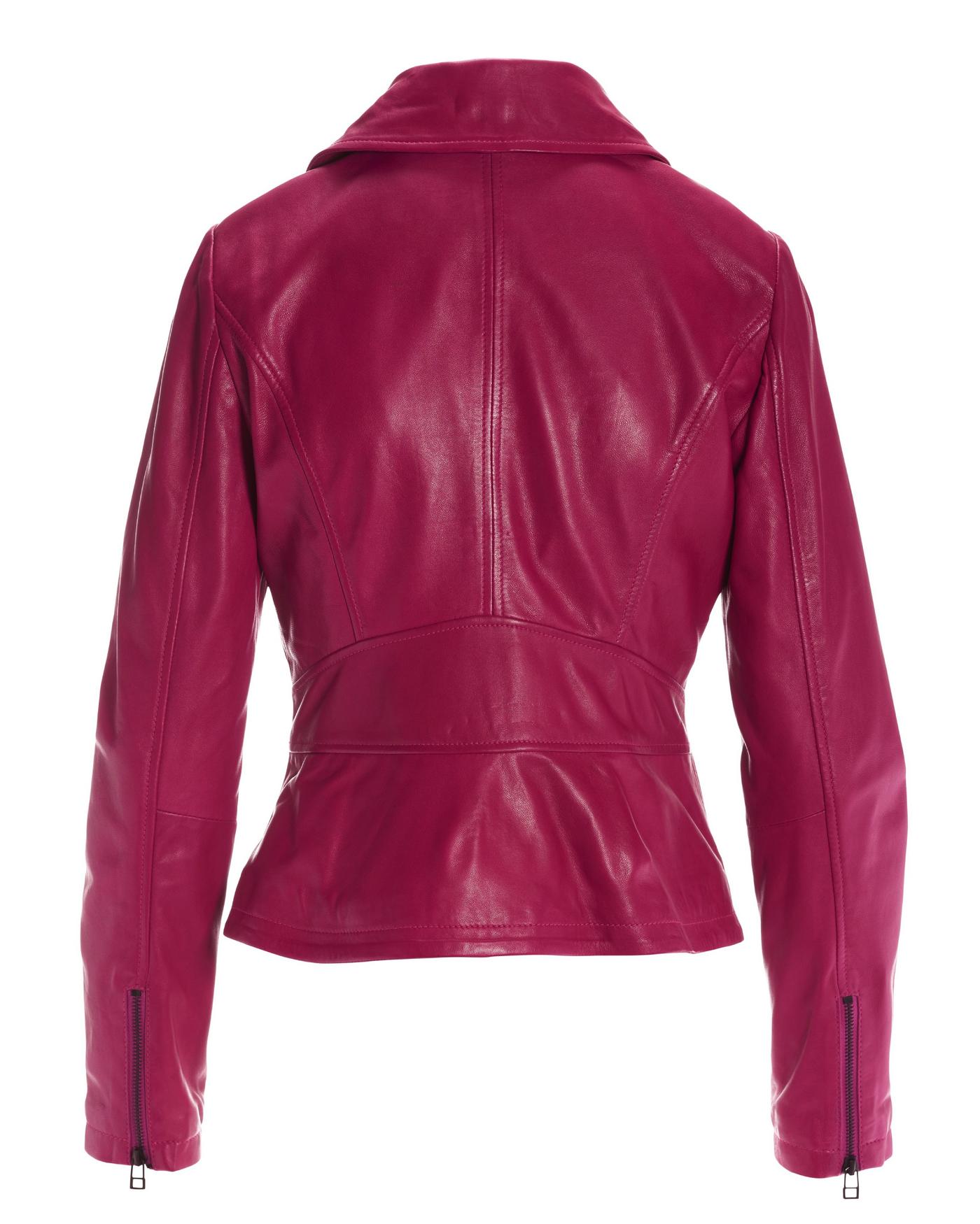 Leather Collared Moto Jacket - Blossom Pink | Boston Proper Leather Collared Moto Jacket - Blossom Pink | Boston Proper