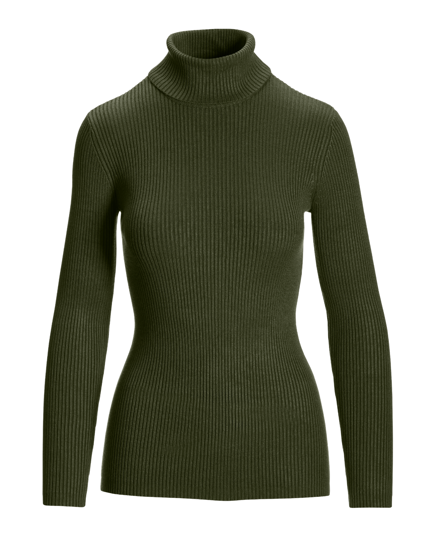 Boston Proper Olive Night Green Ribbed Turtleneck Sweater 2XS