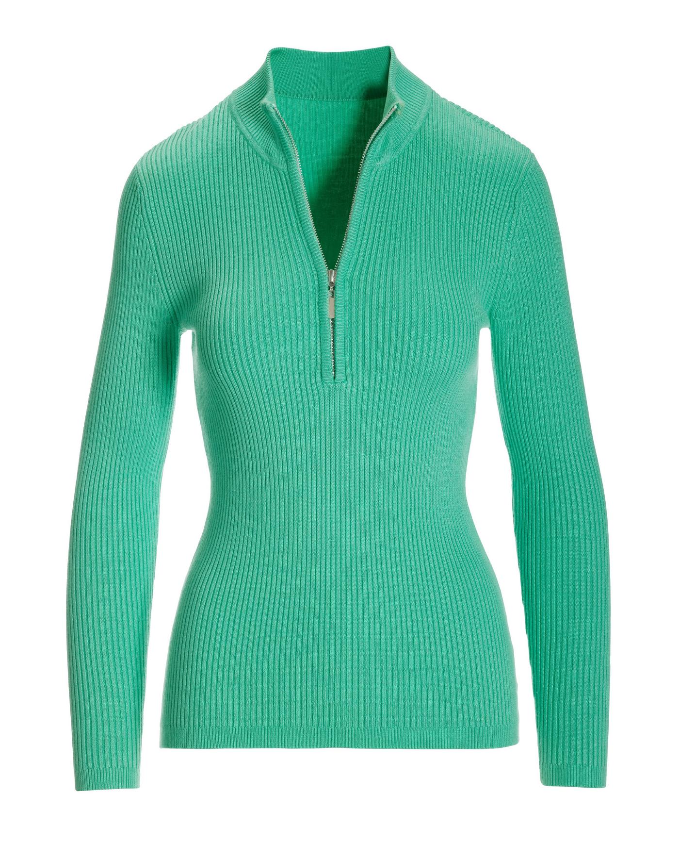 Ribbed Half Zip Up Sweater - Bermuda | Boston Proper