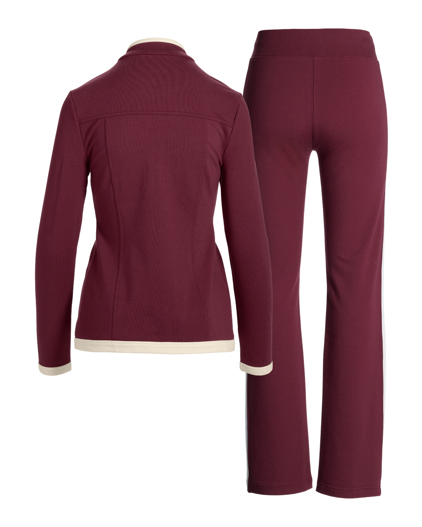 Chic Zippered Sport Coordinate Set Black/White