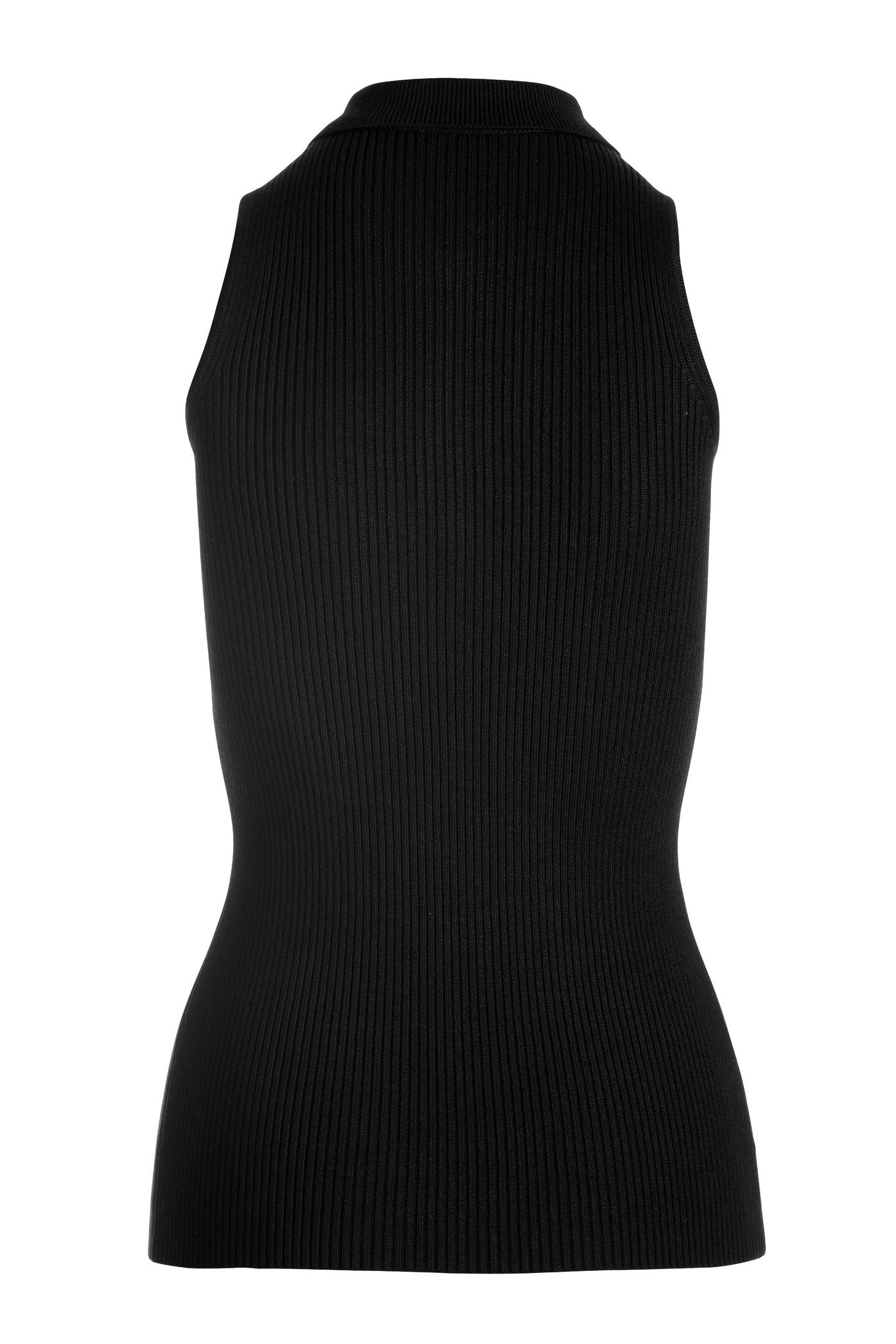 Sleeveless Ribbed Half-Zip Sweater - Black | Boston Proper Sleeveless Ribbed Half-Zip Sweater - Black | Boston Proper