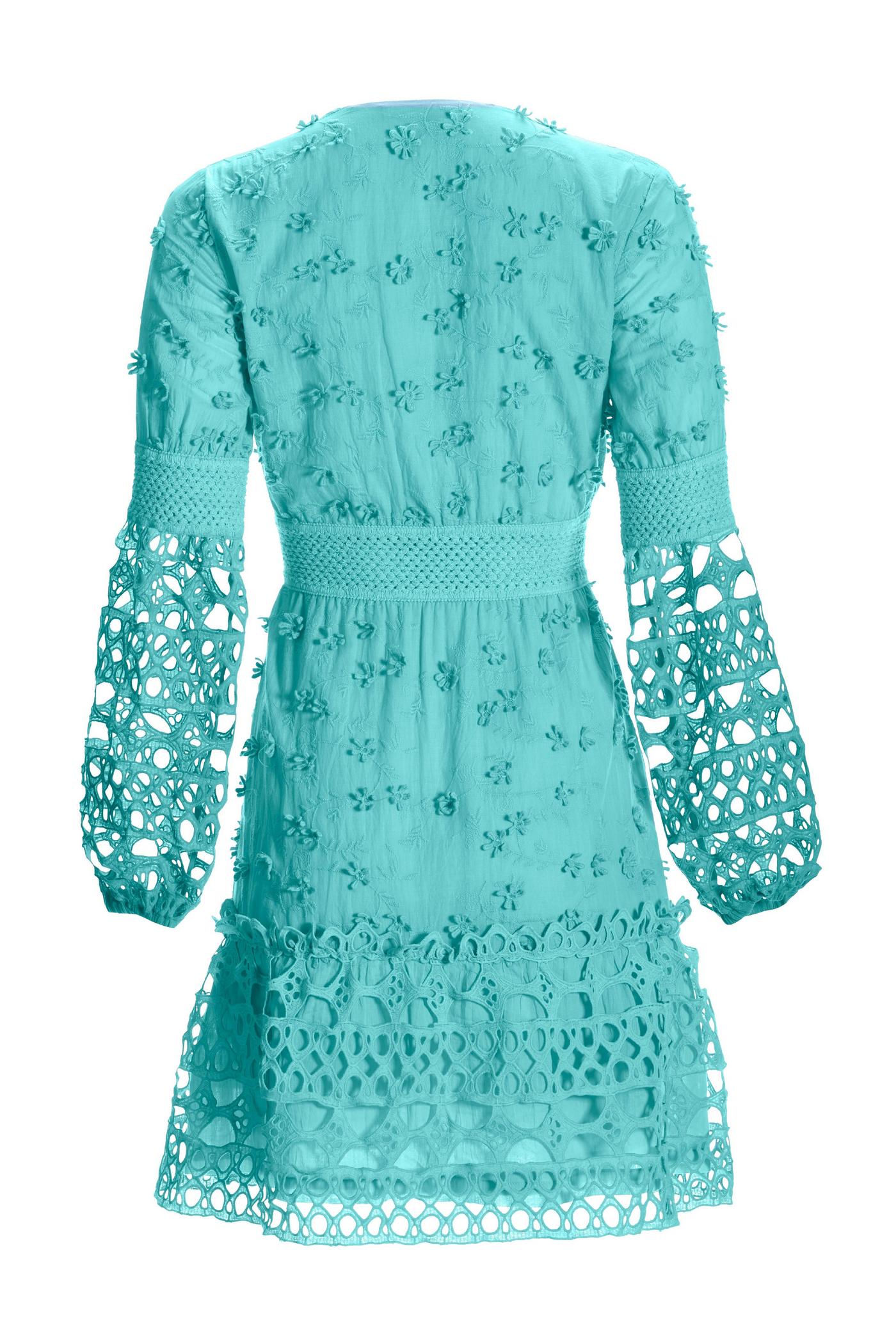 Mixed Media Short Dress - Blue Radiance | Boston Proper