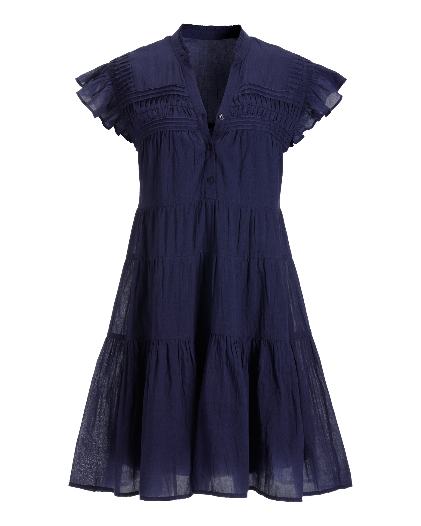 blue dress with black trim Nevaeh Satin Lace Trim Midi Dress main image 0