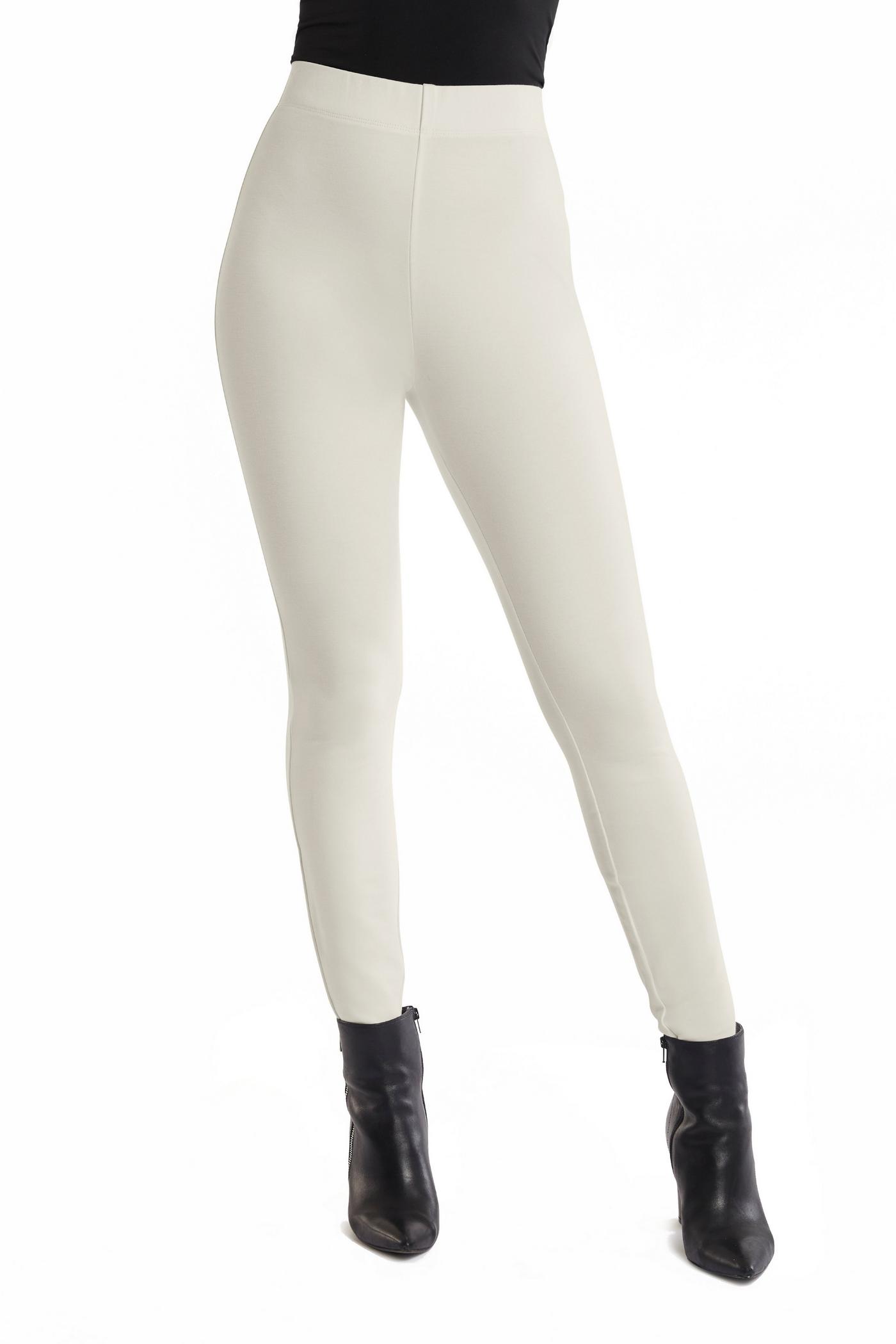 Knit Ponte Pull On Legging Off White