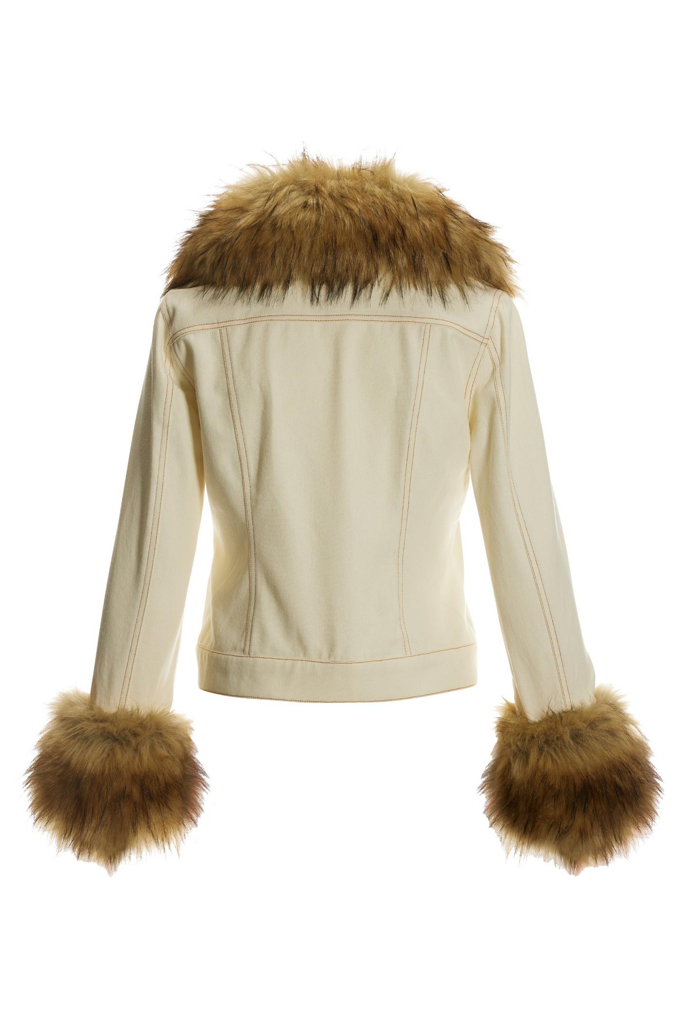 Removable faux fur trim top