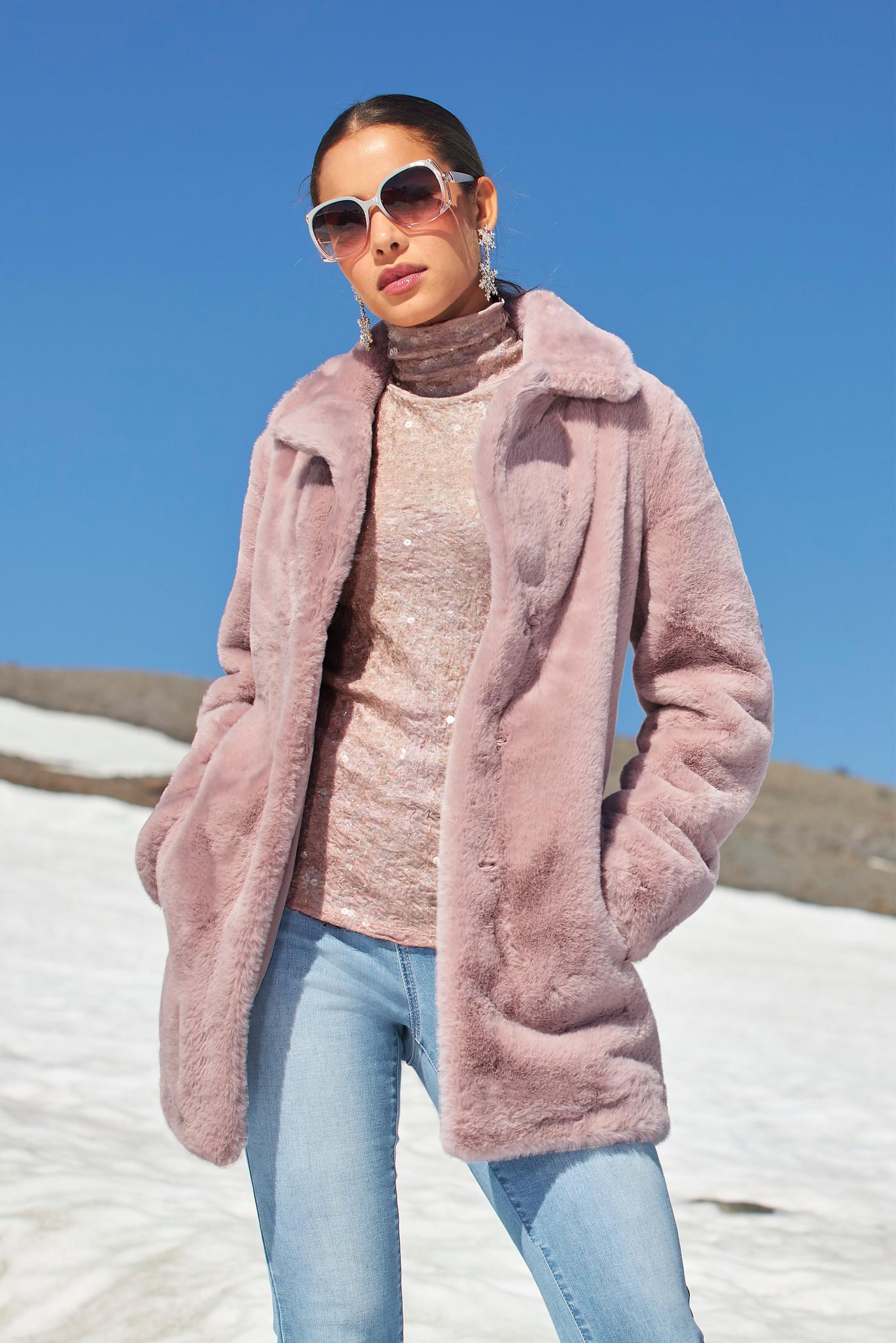 Sequin Knit Turtleneck Top - Mauve | Boston Proper Sequin Knit Turtleneck Top - Mauve | Boston Proper