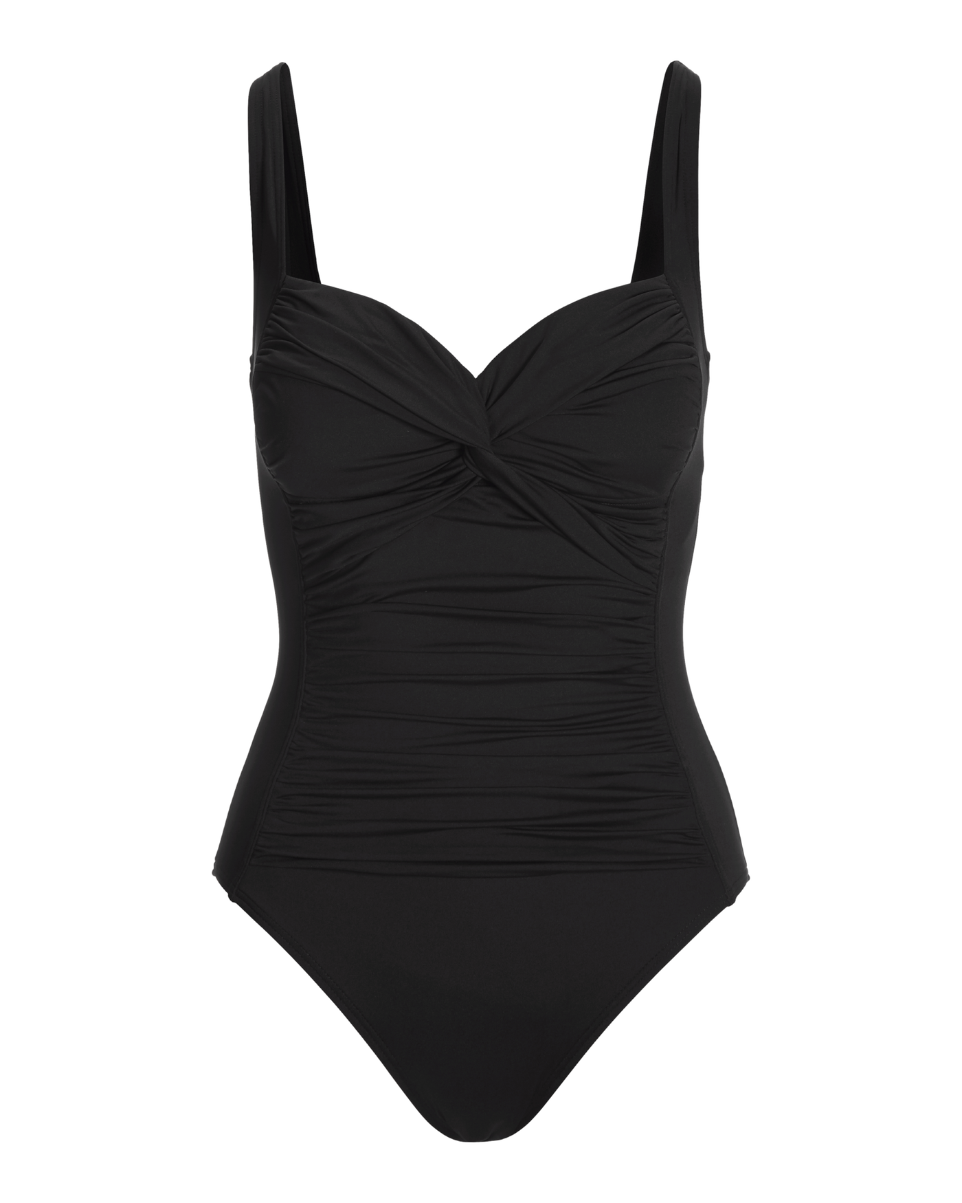 Swim Sense Twist Front One-Piece Swimsuit - Proper Black | Boston