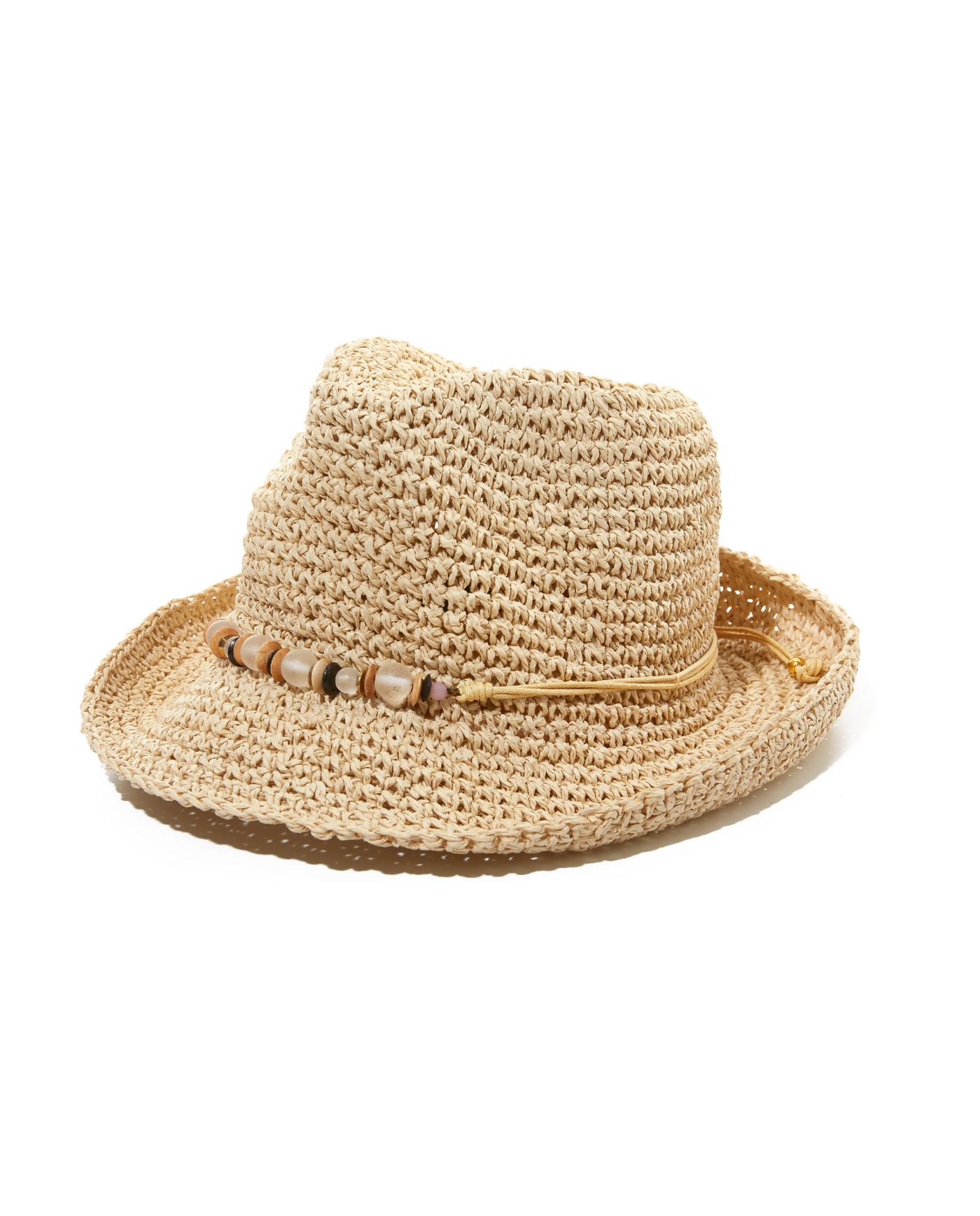 Boston Proper fedora type hat Pearl Trim Fedora Hat - White | Boston Proper main image 3