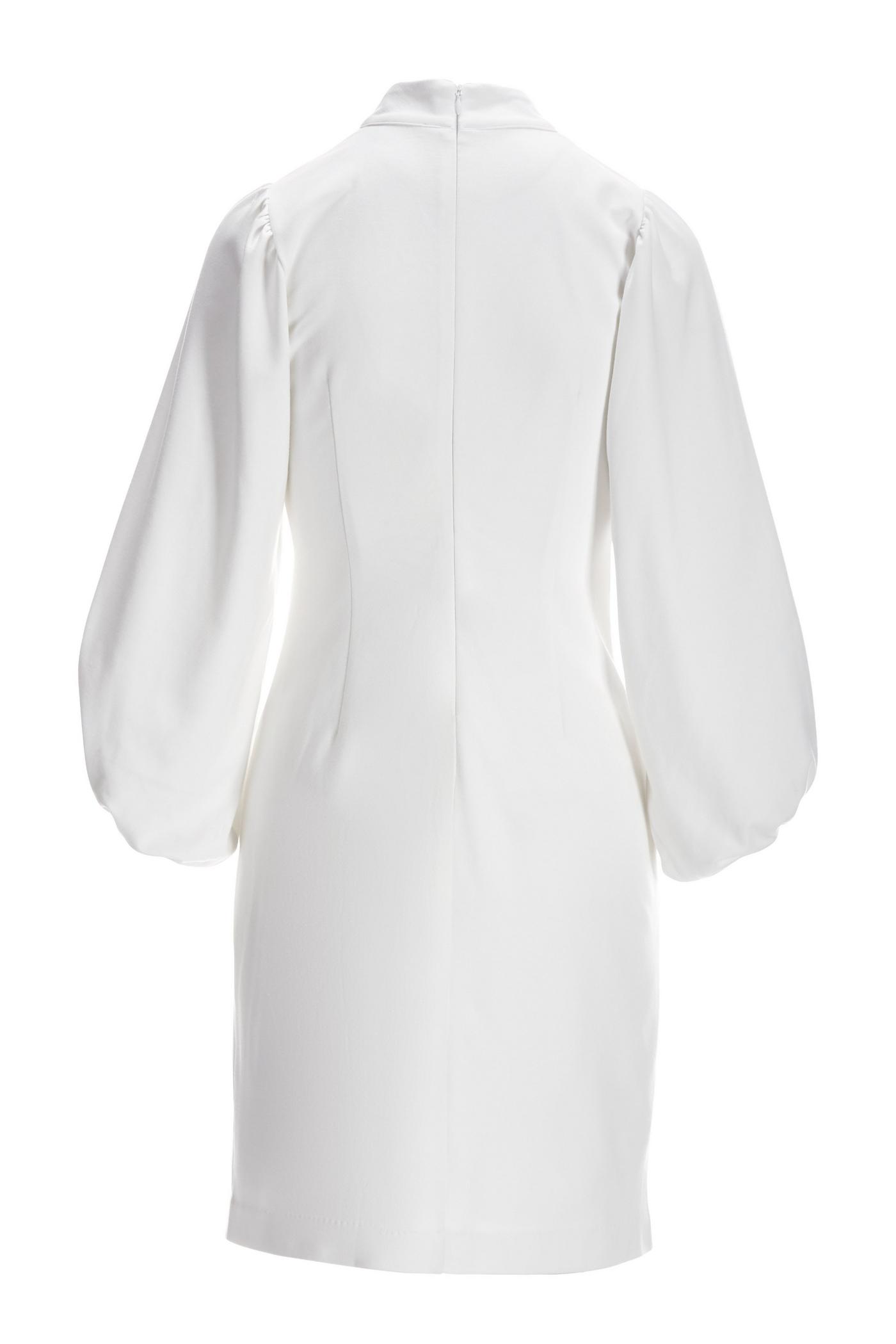 Lace Detail Balloon Sleeve Shift Dress - White | Boston Proper