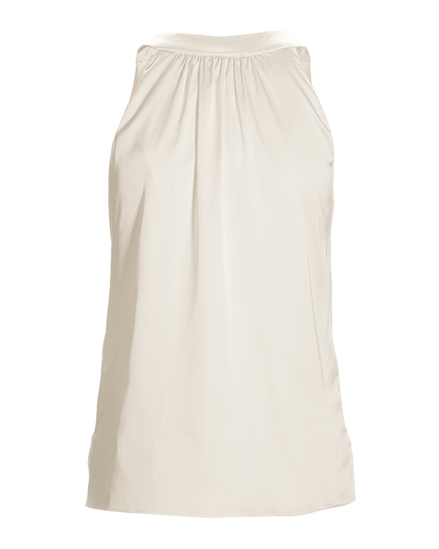 Nikki V-Neck Charmeuse Blouse Off White