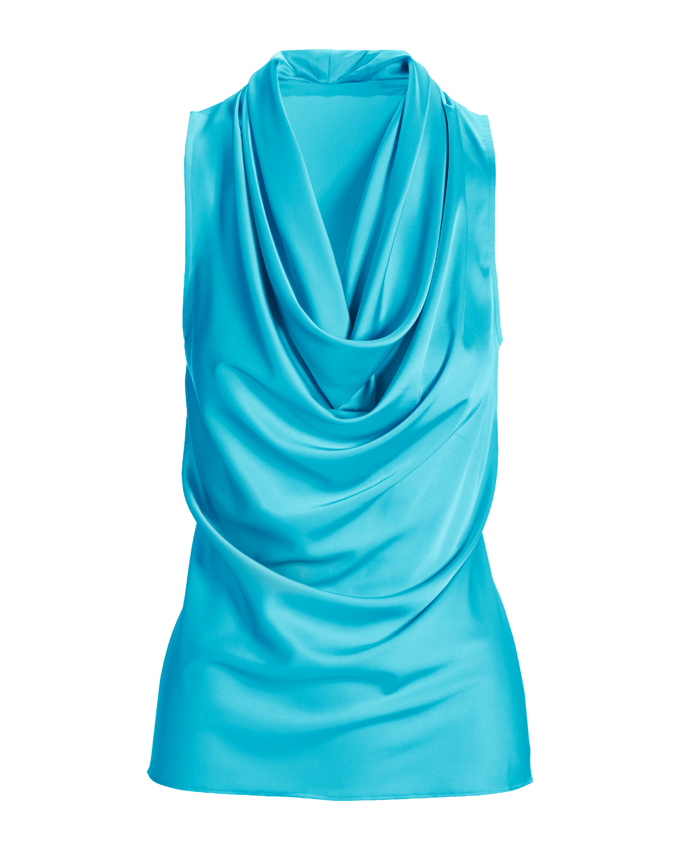 Marilyn Cowl-Neck Charmeuse Blouse Bluefish