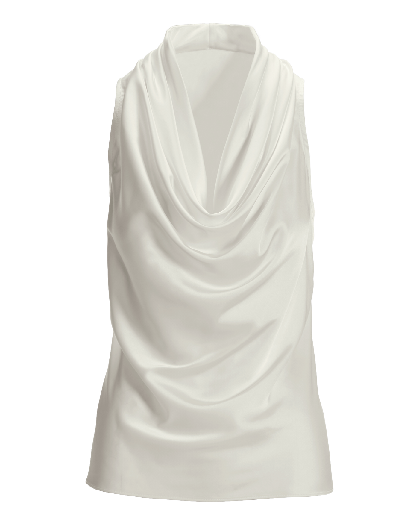 Marilyn Cowl-Neck Charmeuse Blouse - Off White | Boston Proper