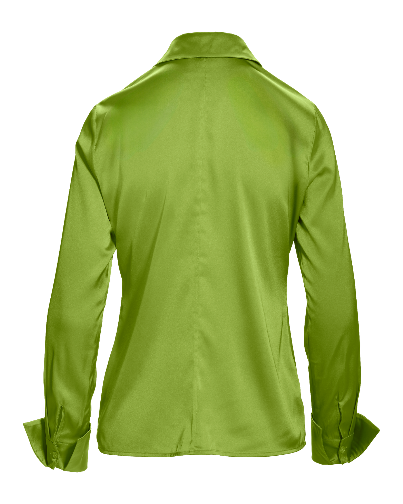 Sophia Button-Up Charmeuse Blouse Bright Chartreuse | Boston Proper