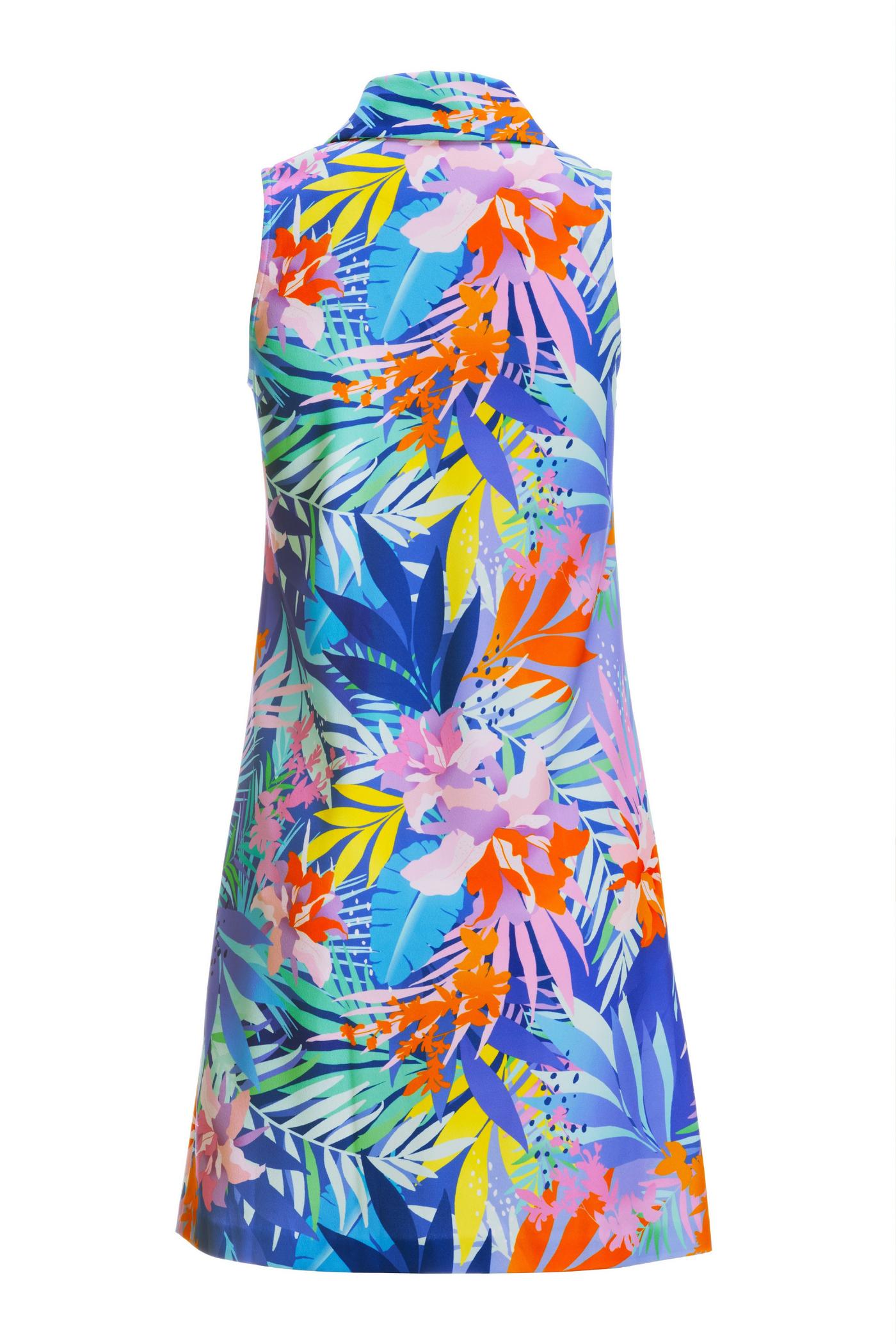 lush blue floral dress Floral Print Tiered Midi Dress - She + Sky