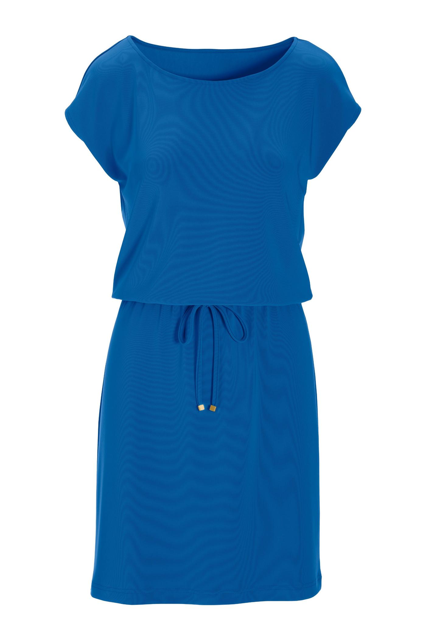 Beyond Travel Drawstring-Waist Short Dress - Classic Blue | Boston Proper