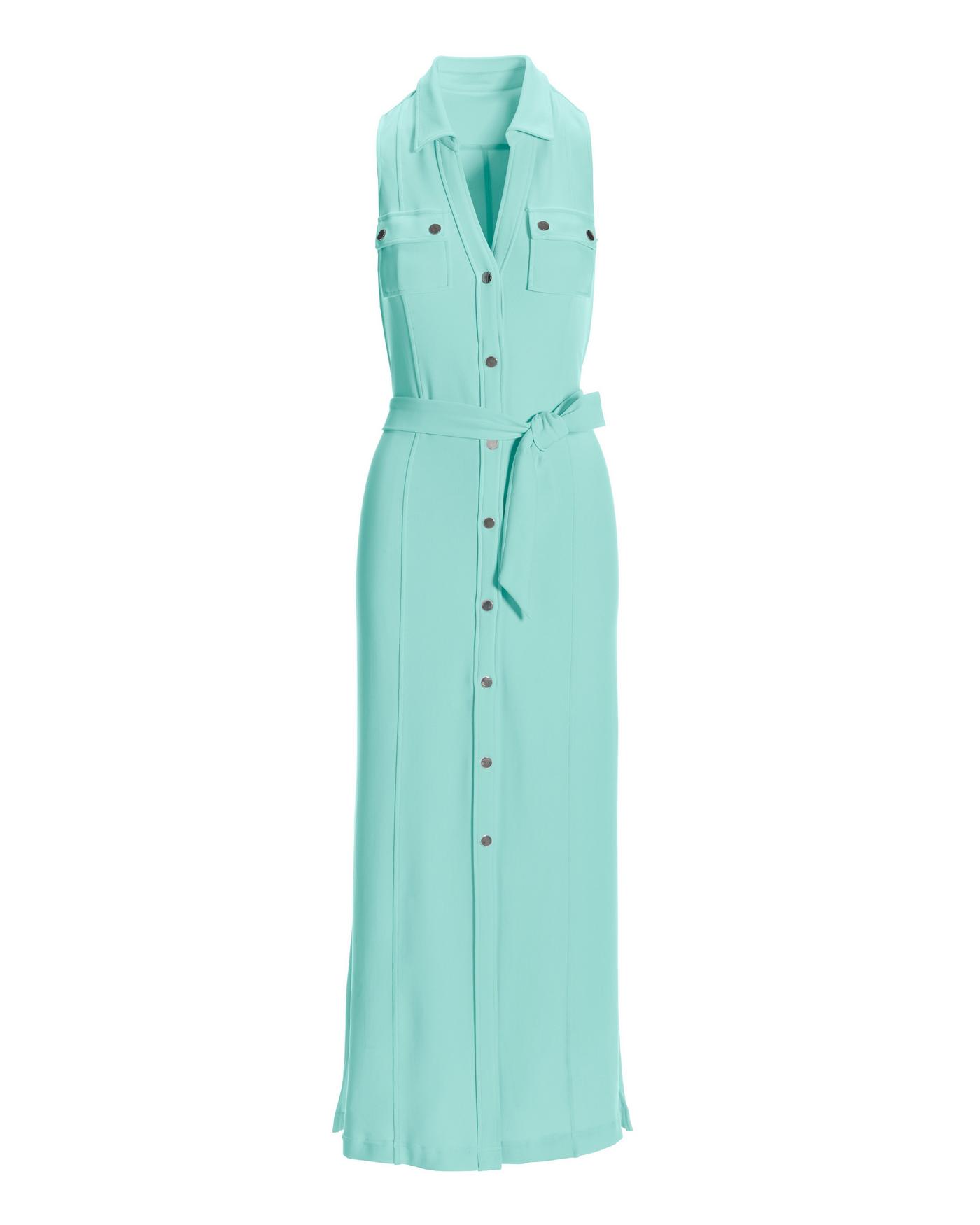 Beyond Travel Button Front Collared Maxi Dress - Blue Tint | Boston Proper