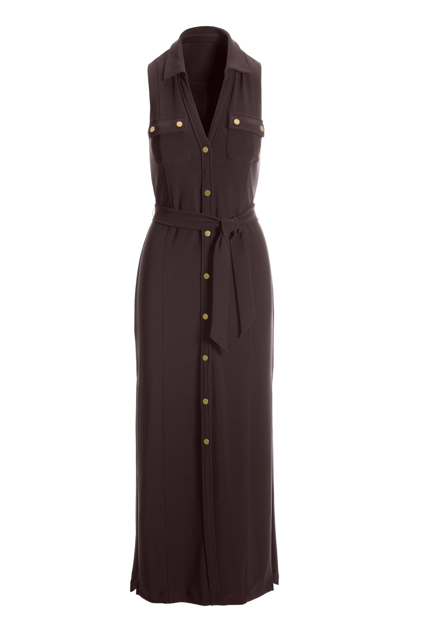 brown maxi shirt dress Helena Shirt Dress main image 1