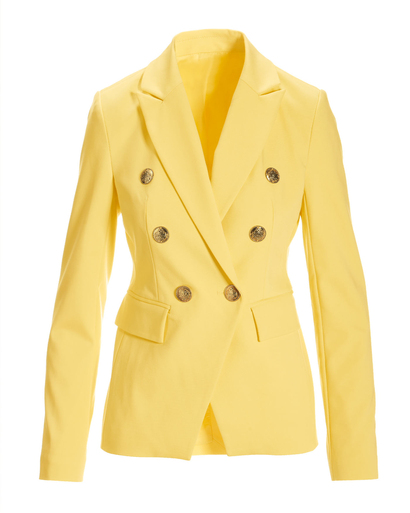 【INCHANT ME】Drop 3 button loose fit long blazer Modern Double-Breasted Blazer Lemon Drop | Boston Proper