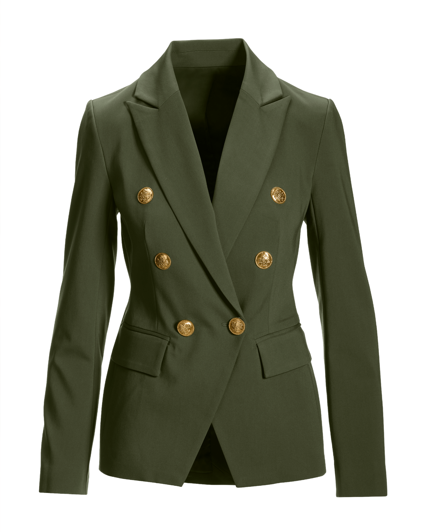 Modern Double-Breasted Blazer - Olive Night | Boston Proper