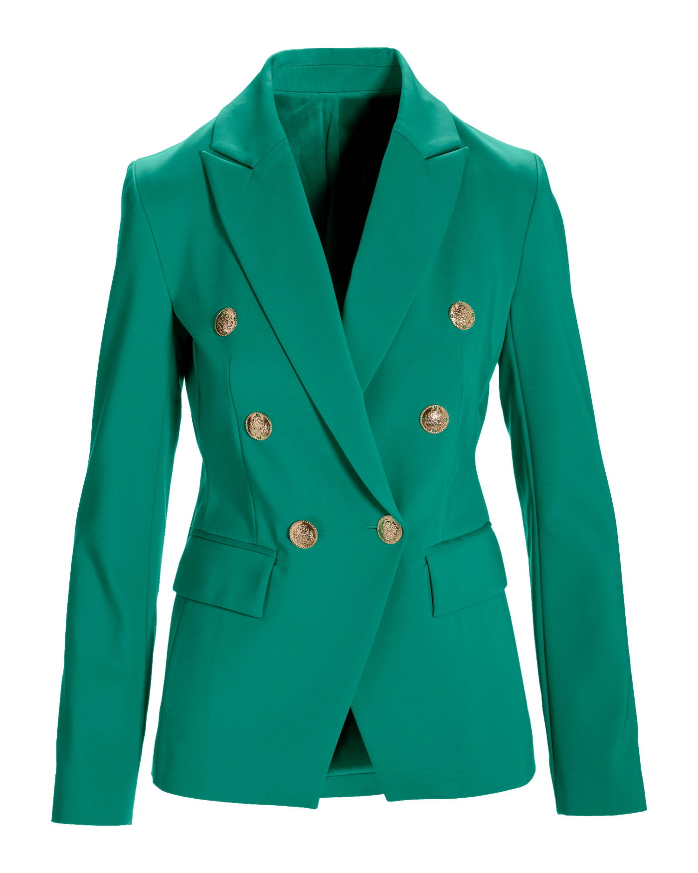 Modern Double-Breasted Blazer Parakeet