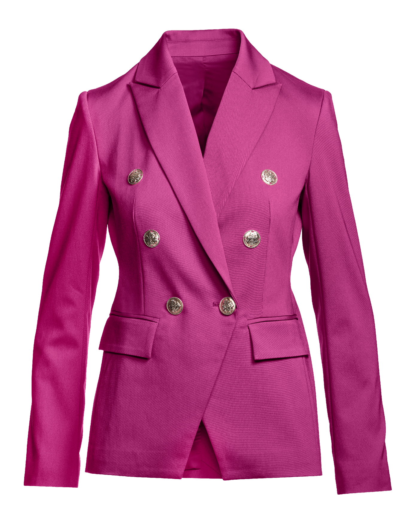 Modern Double-Breasted Blazer Festival Fuchsia