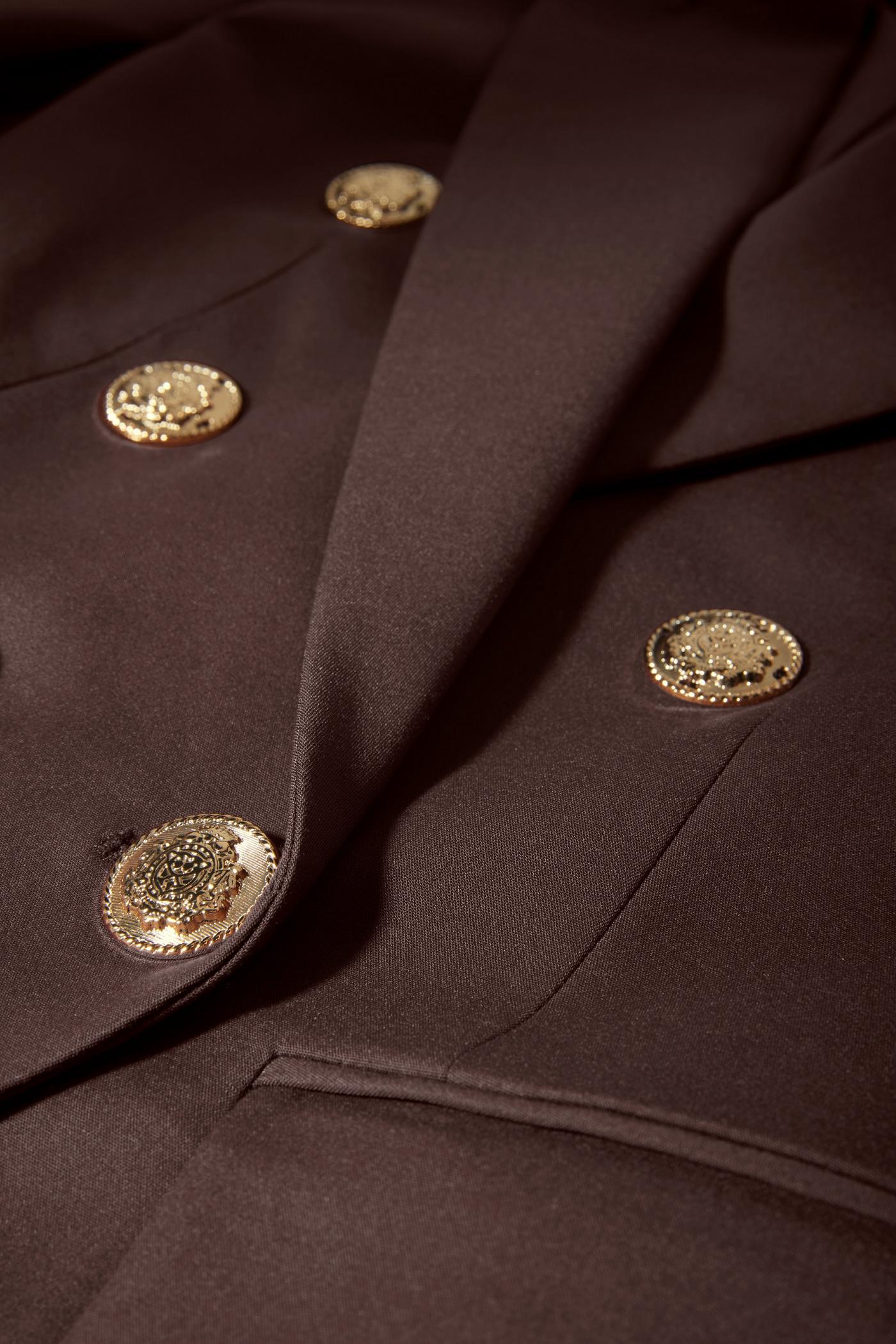 Modern Double-Breasted Blazer Safari Brown | Boston Proper