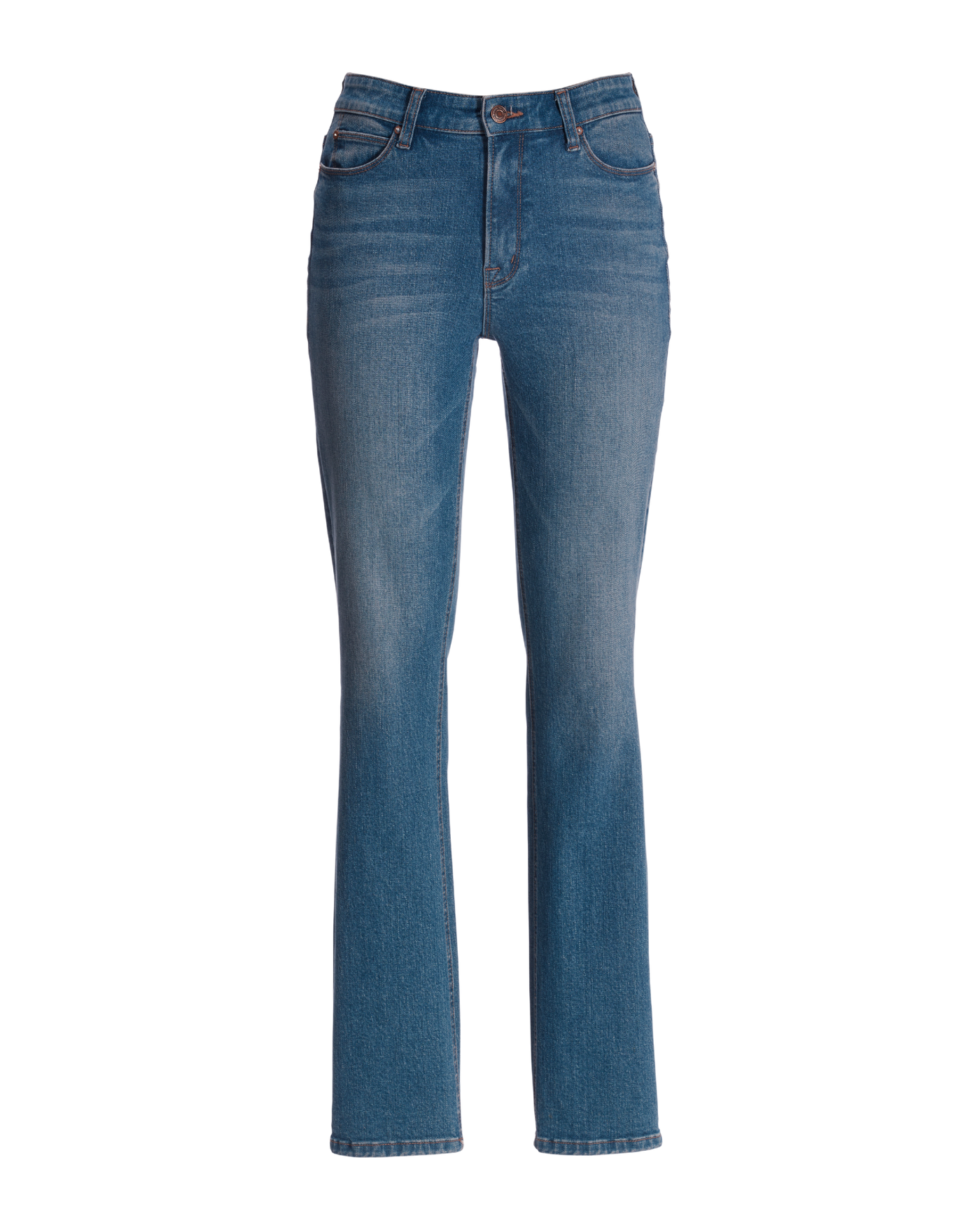 Newport High-Rise Slim Straight-Leg Jean Light Med Wash