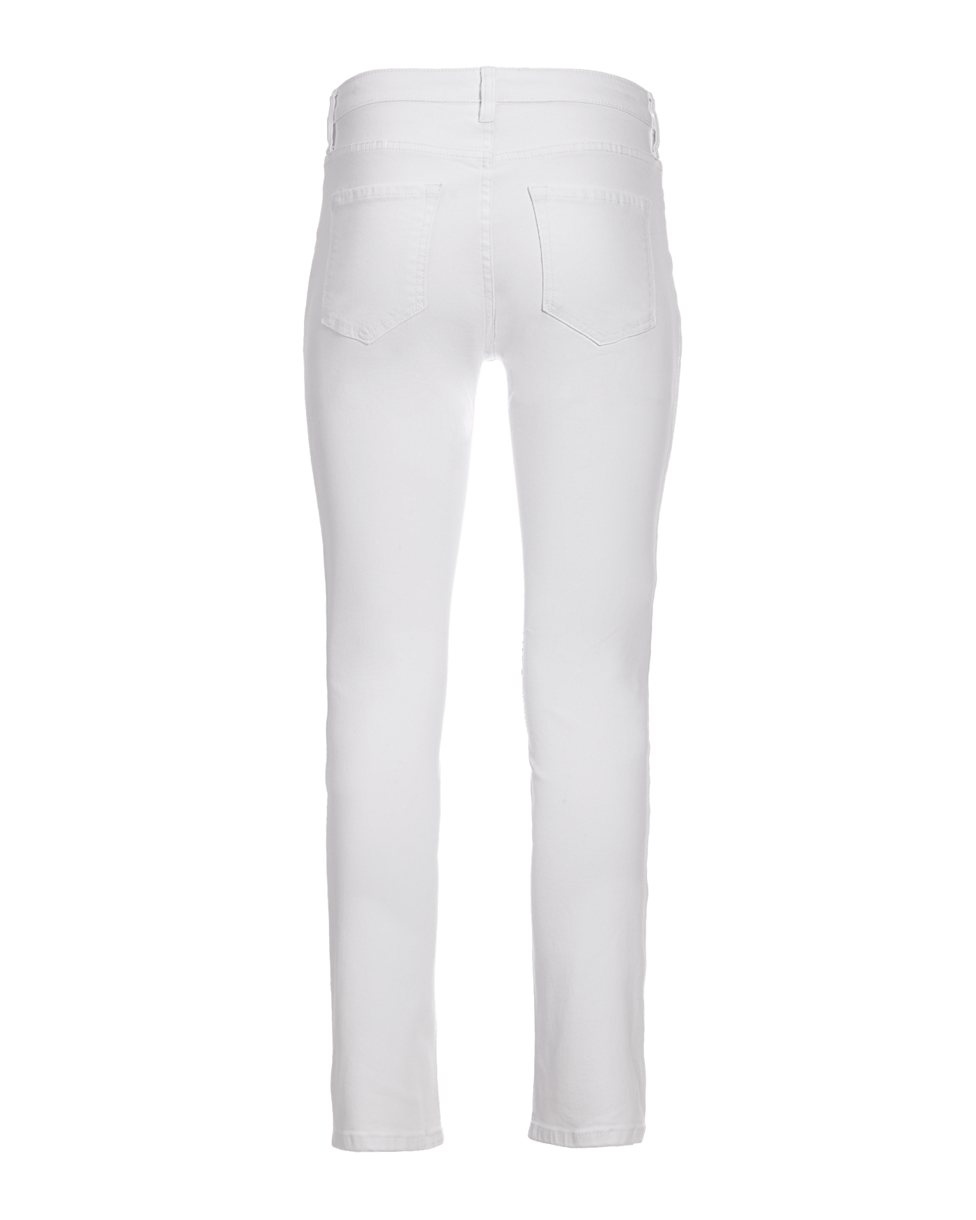 Newport High-Rise Slim Straight-Leg Jean White