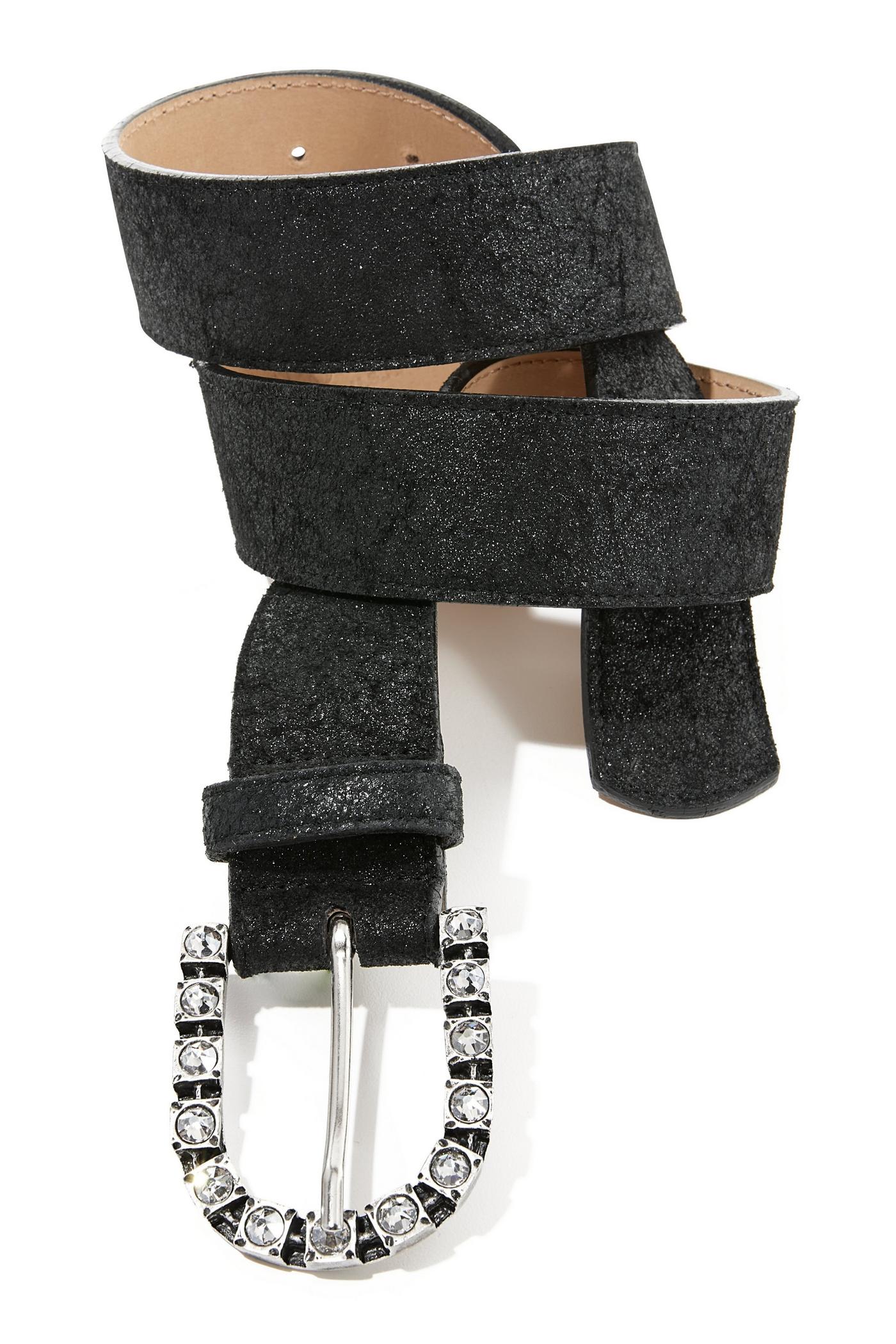 black rhinestone belt for dress HARPER Velvet Dress with Rhinestone Belt in Black