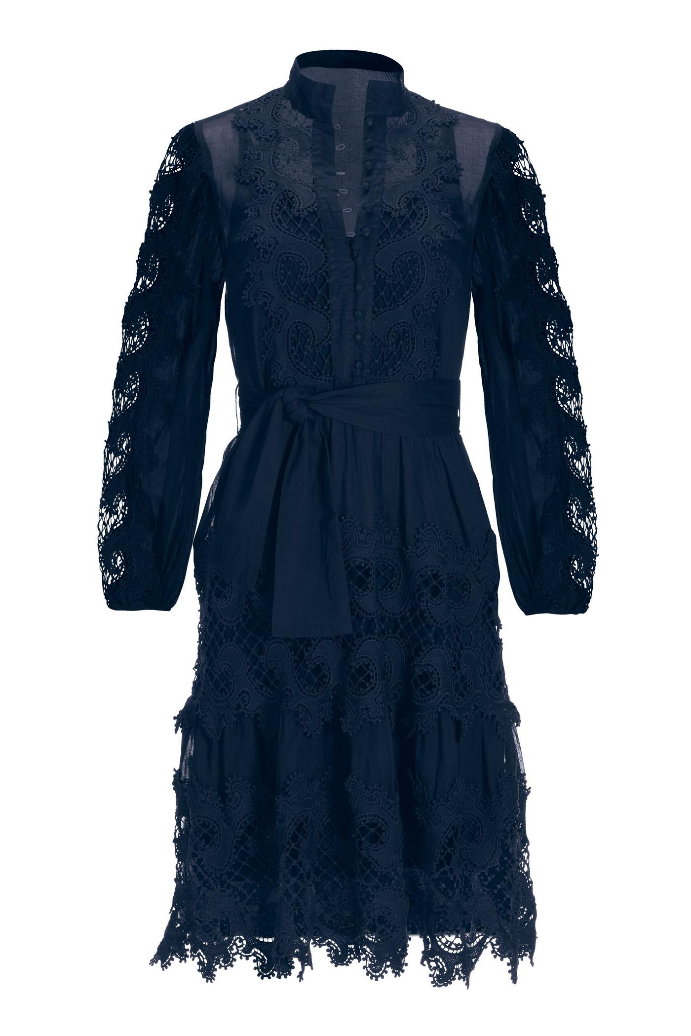black lace maternity maxi dress Black Lace Twist Draped Sheer Mermaid Photoshoot Maternity Maxi Dress Black / S main image 1