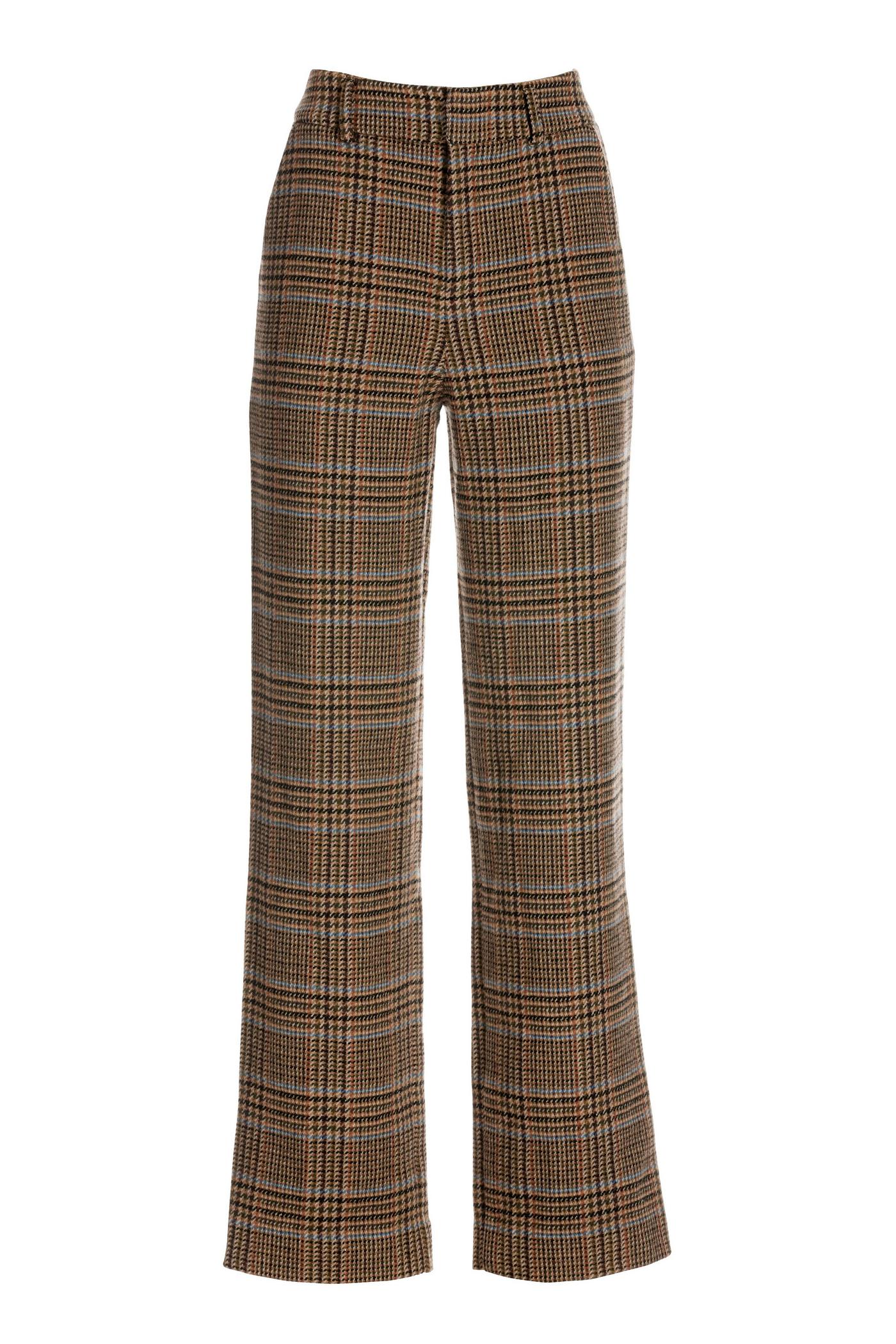 Dunham Plaid Trouser in Brown Multi
