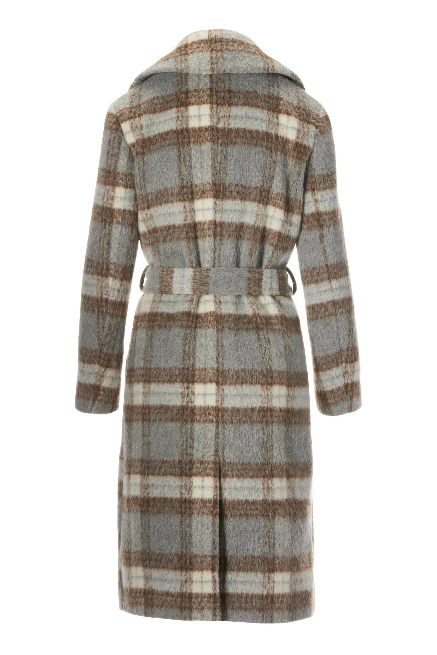 Faux Fur Trim Plaid Coat Gray - Multicolor | Boston Proper