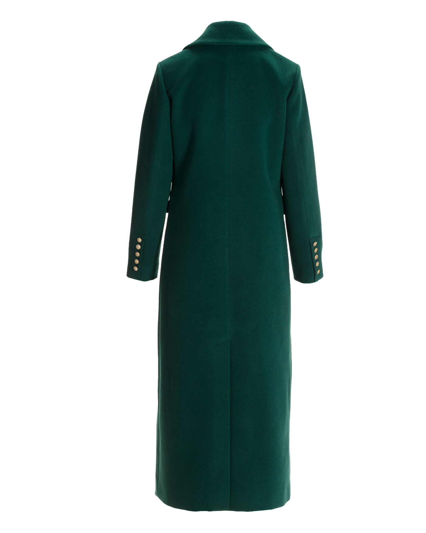 Full Length Classic Tailored Coat Deep Emerald