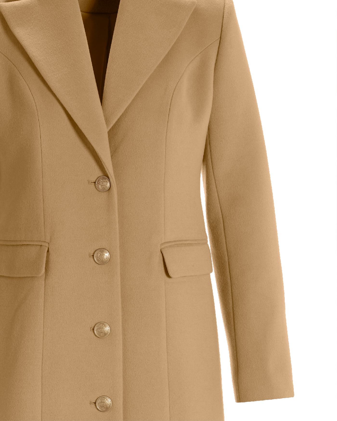 Full Length Classic Tailored Coat Camel
