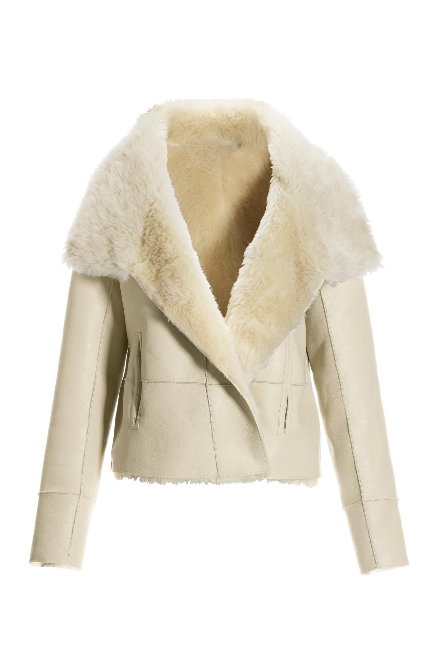 Faux Suede Faux Fur Short Coat - Ivory Multicolor | Boston Faux Suede Faux Fur Short Coat - Ivory Multicolor | Boston