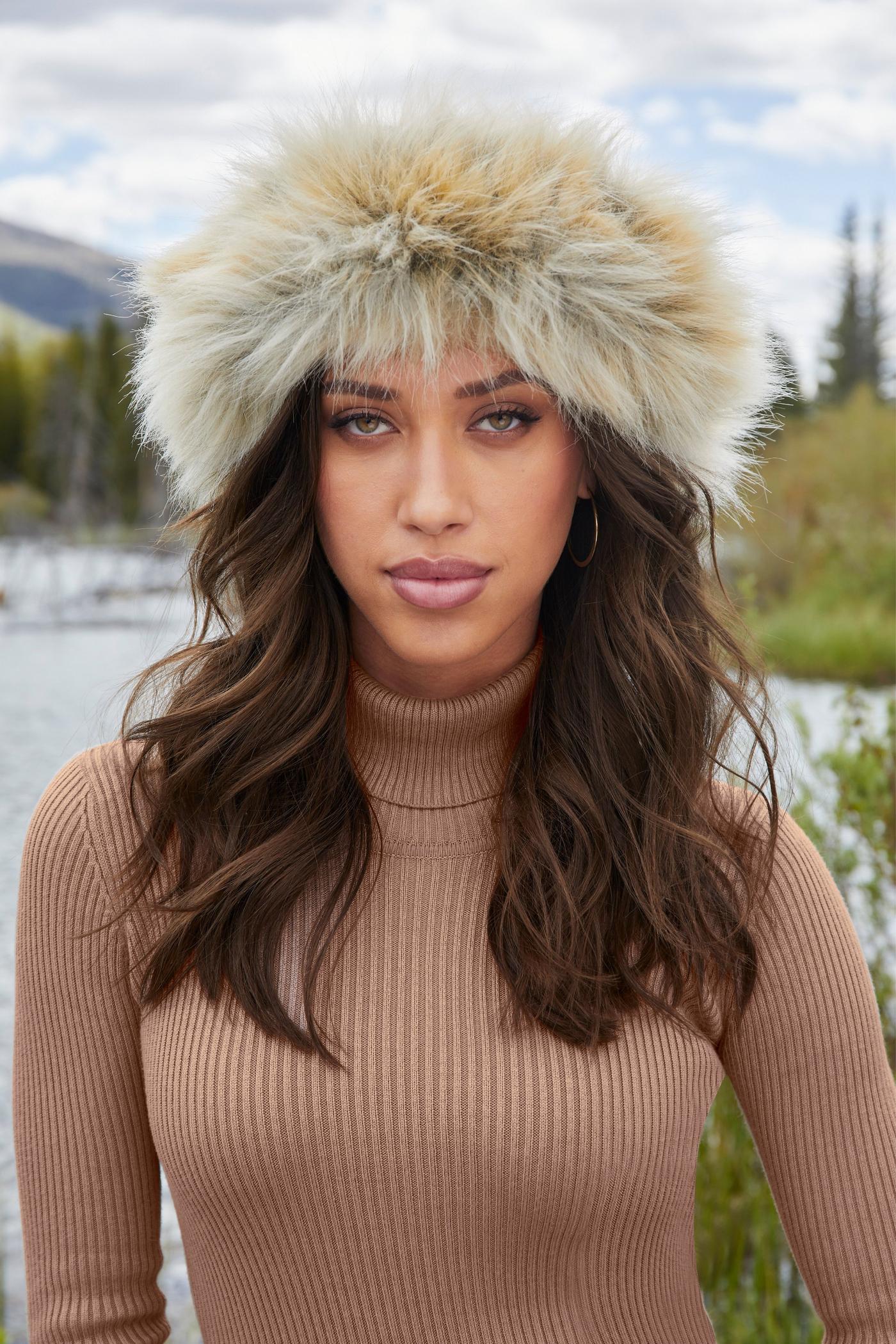 Real Fur Hat with Bow Accent Brigitte main image 2