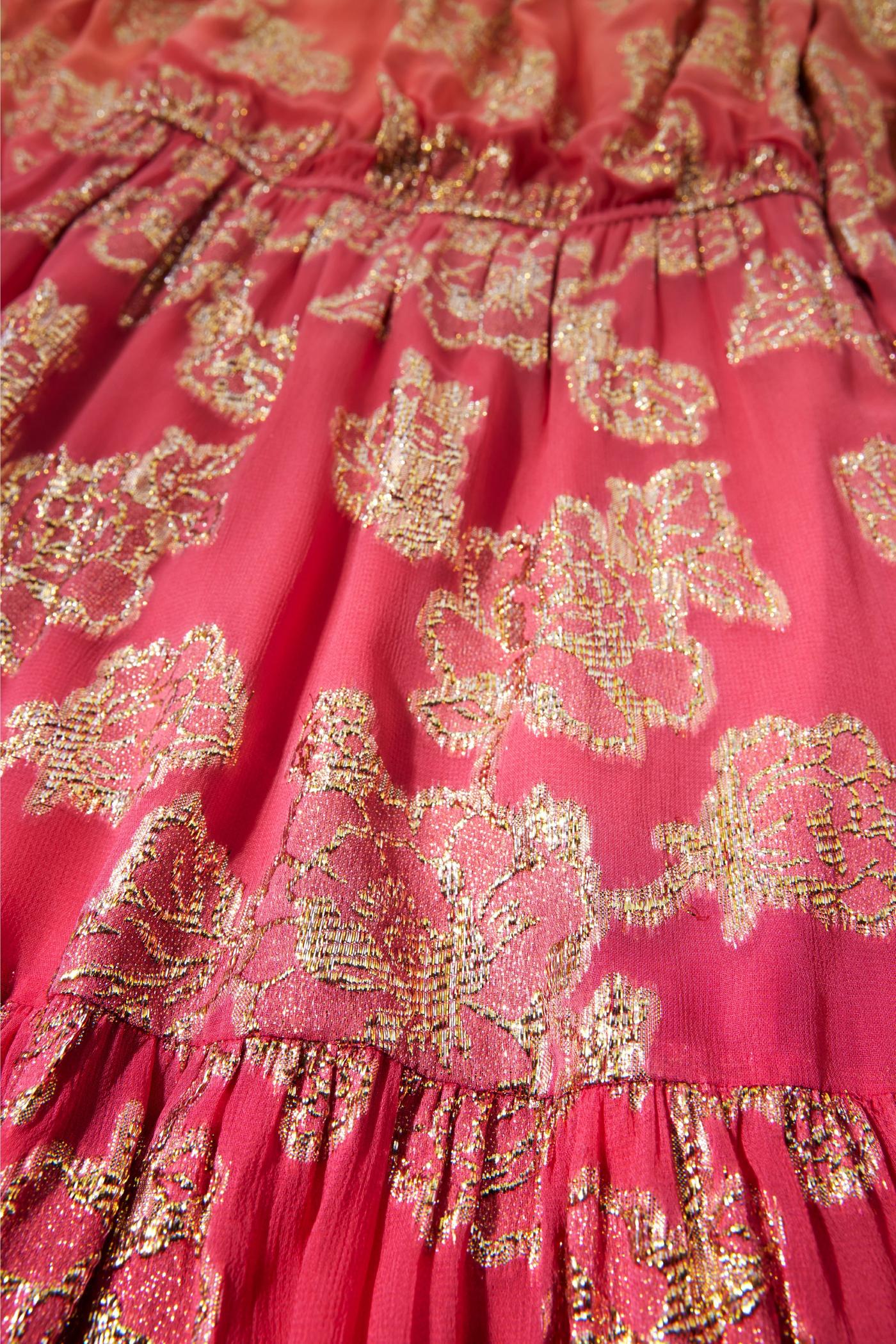 pink dress with gold embroidery Dancing Queen 1629 Coral Quinceanera Dress Coral / 3XLarge main image 1