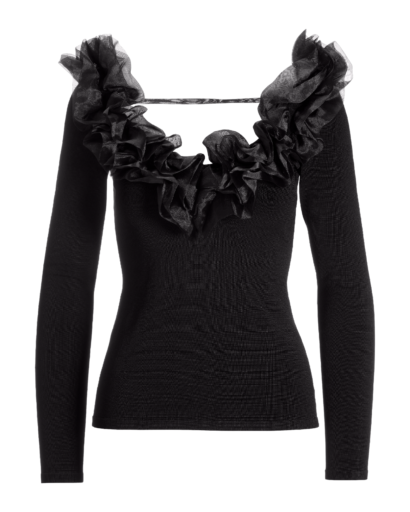 Hotsell Black Ruffle CuffSweater Larg